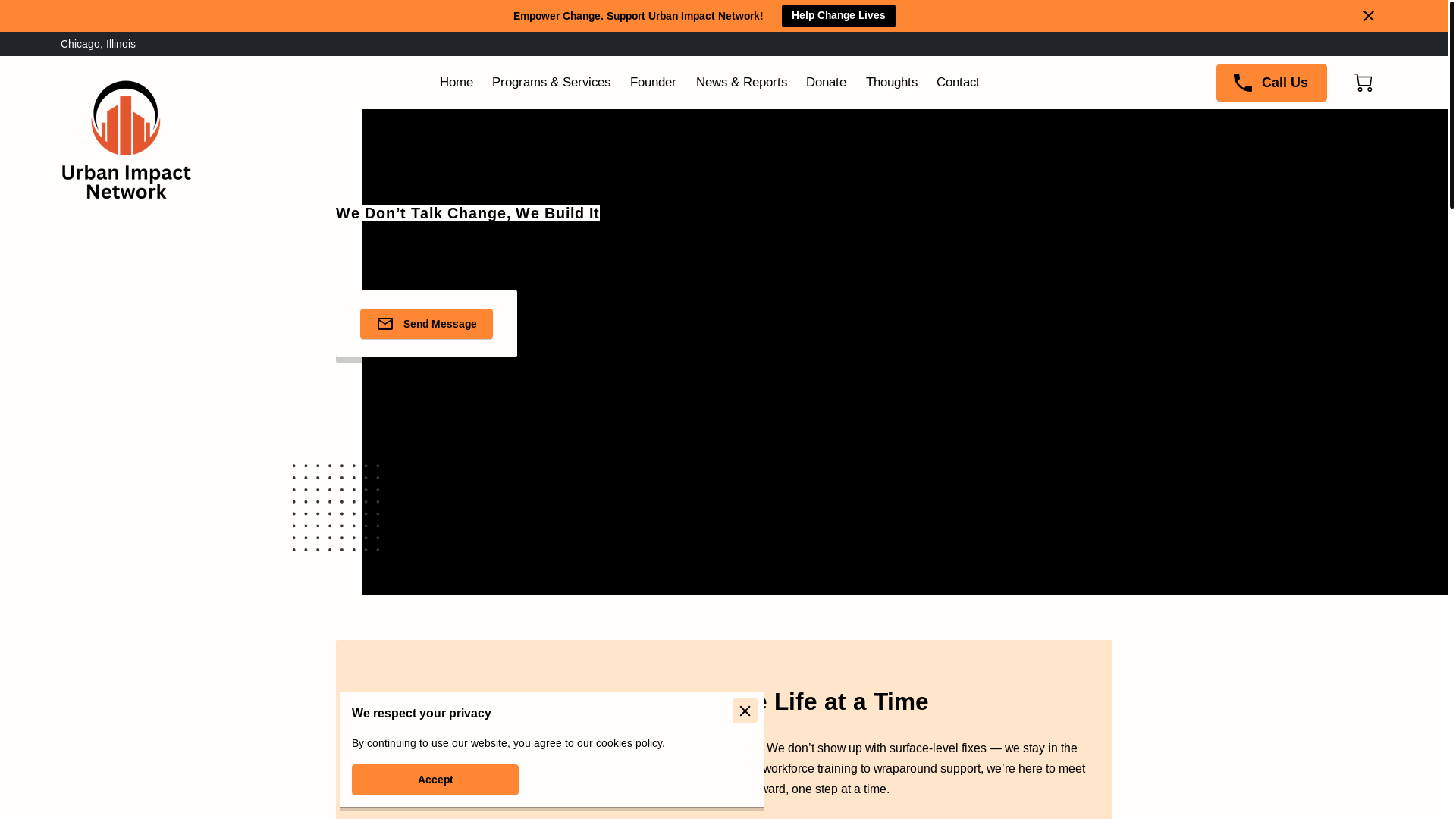 website screenshot of https://urbanimpactnetwork.com/