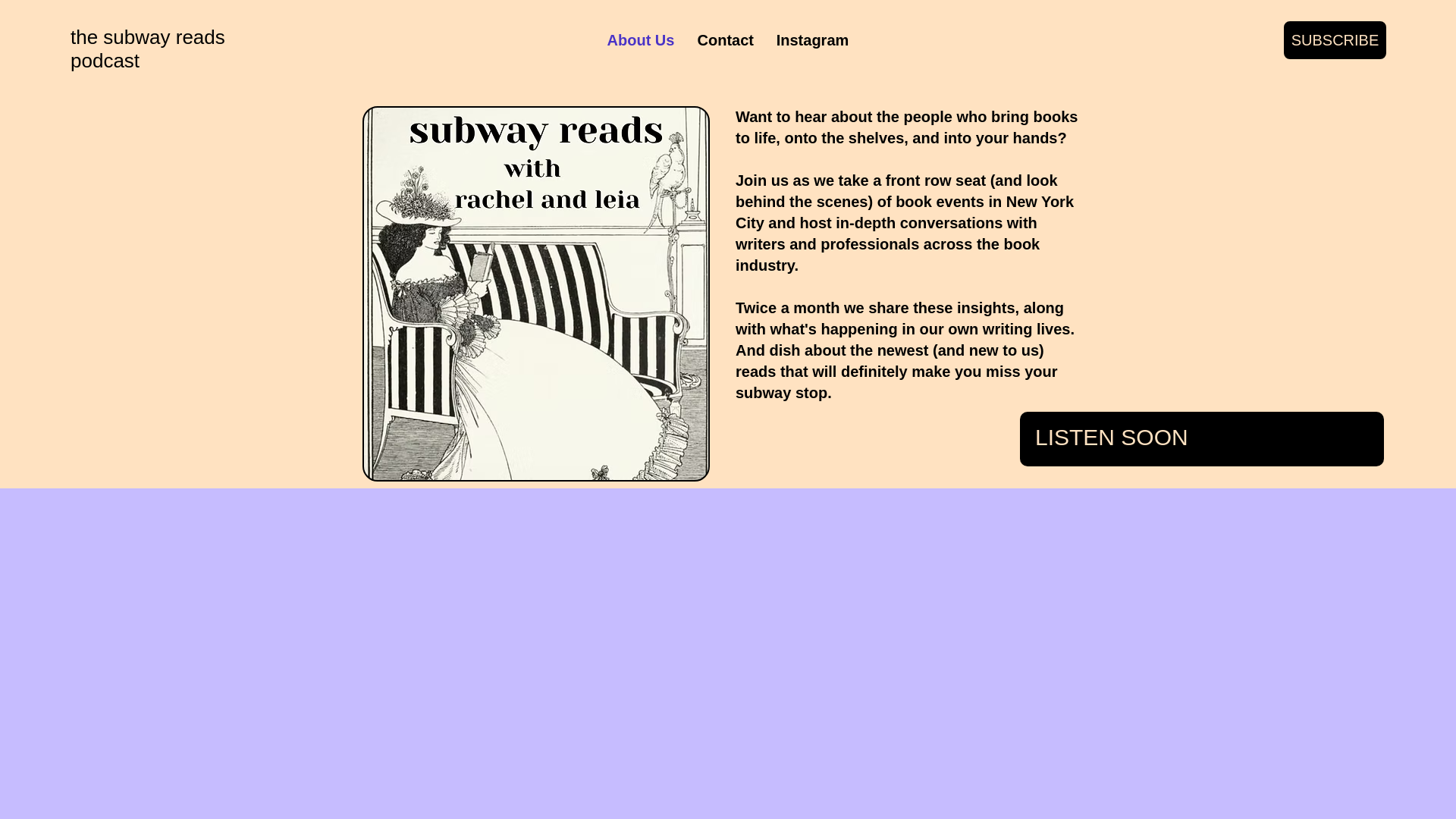 website screenshot of https://subwayreadspodcast.com/