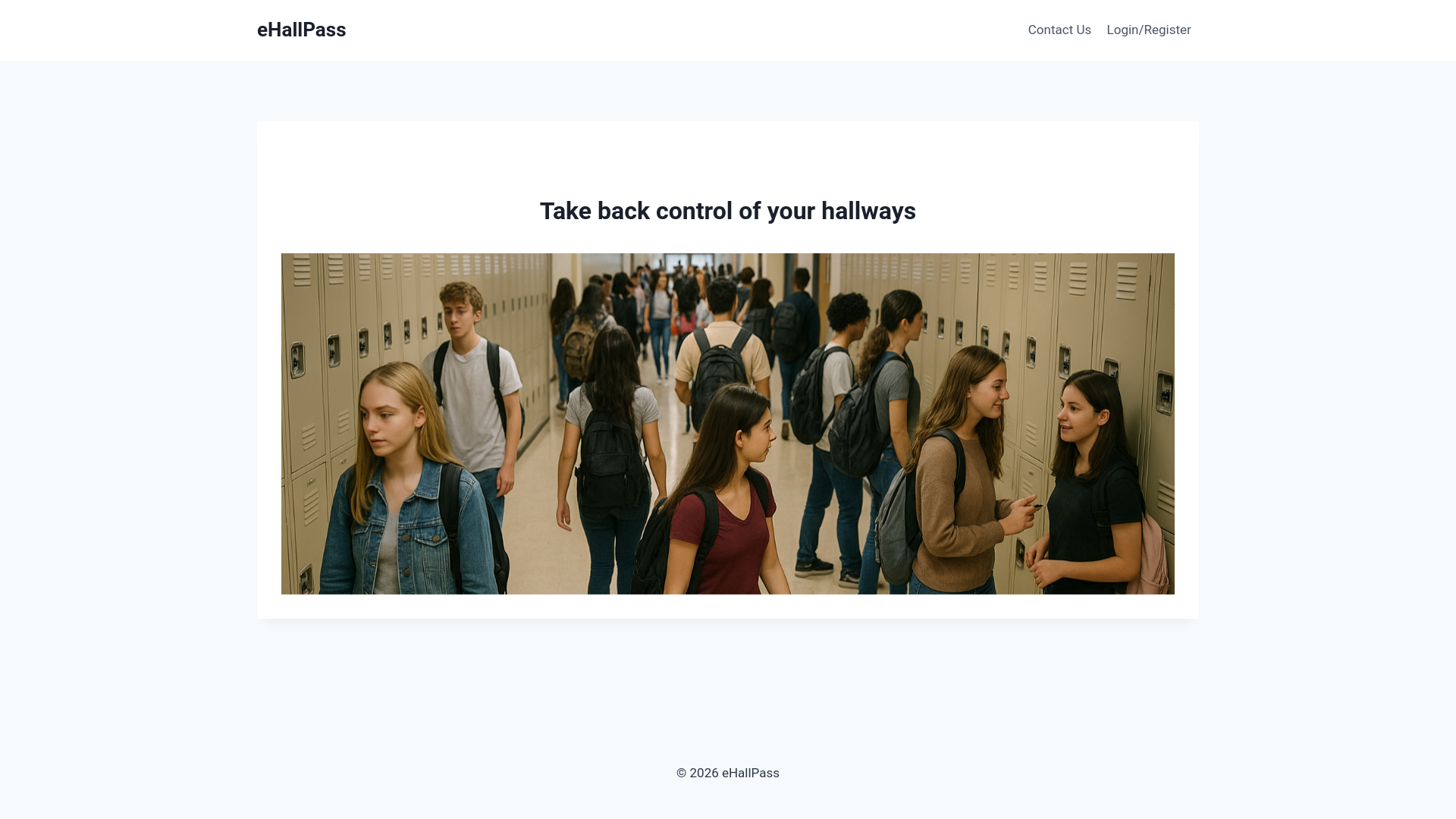 website screenshot of https://www.ehallpass.com/
