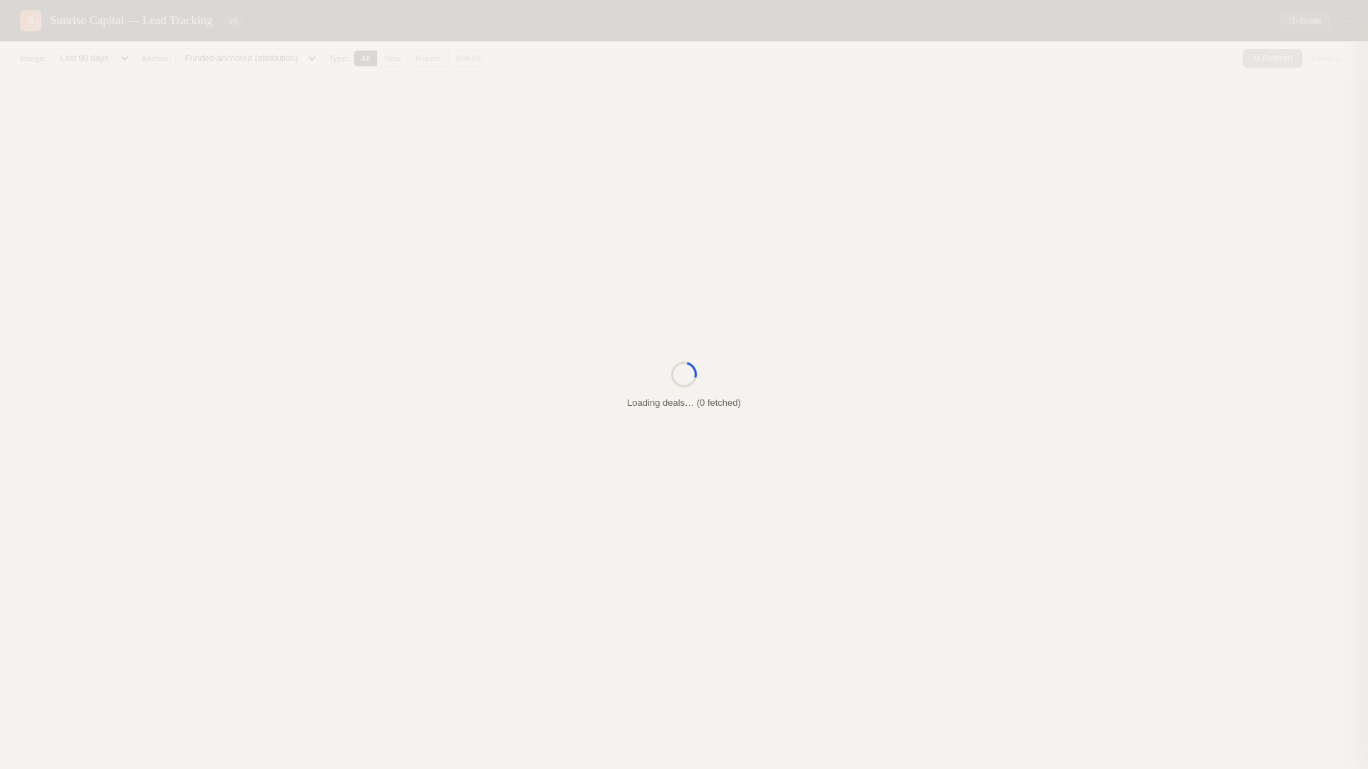 website screenshot of https://leadtrackingdashboard.pages.dev/