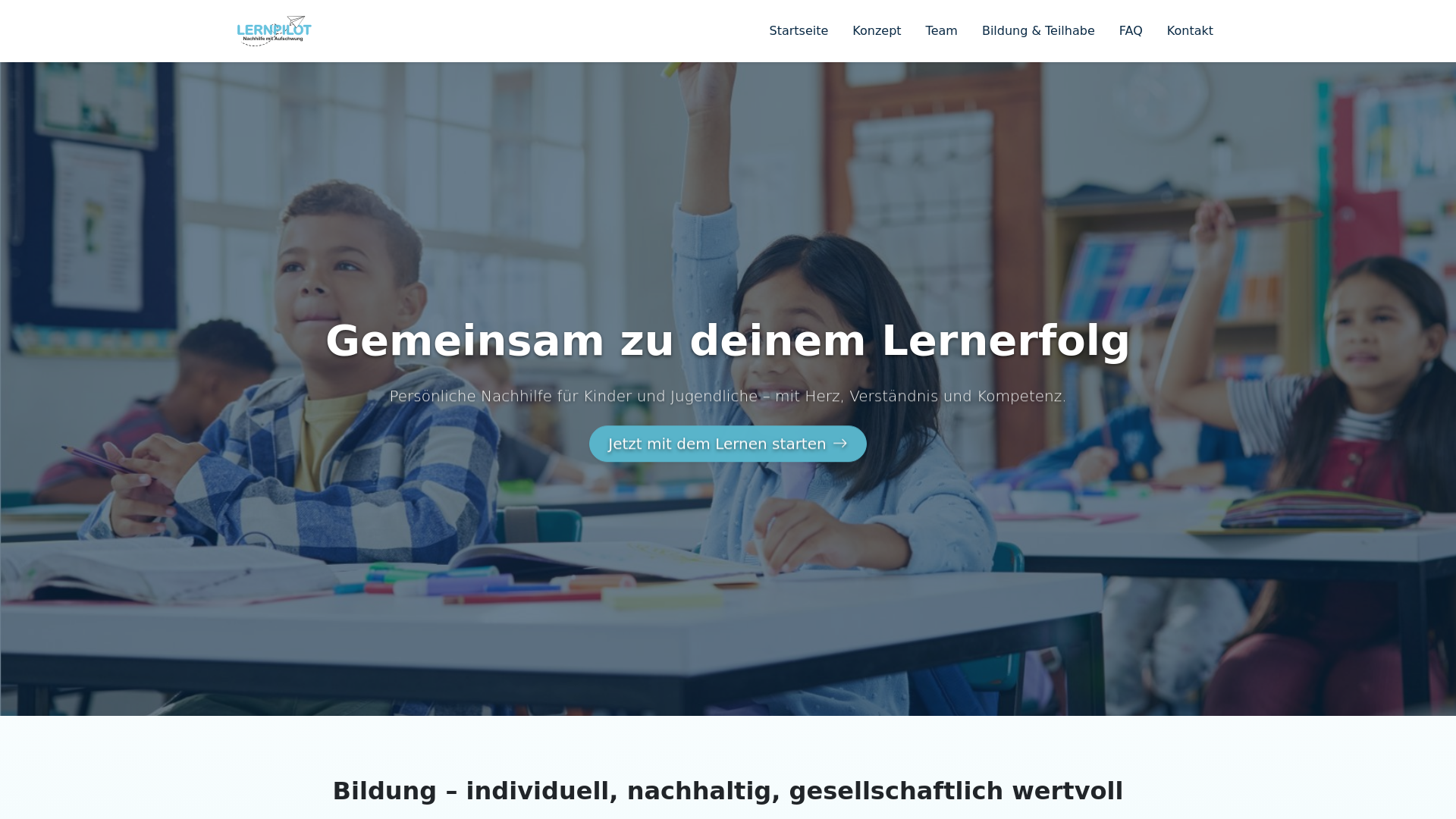 website screenshot of https://lernpilot-wiesbaden.de