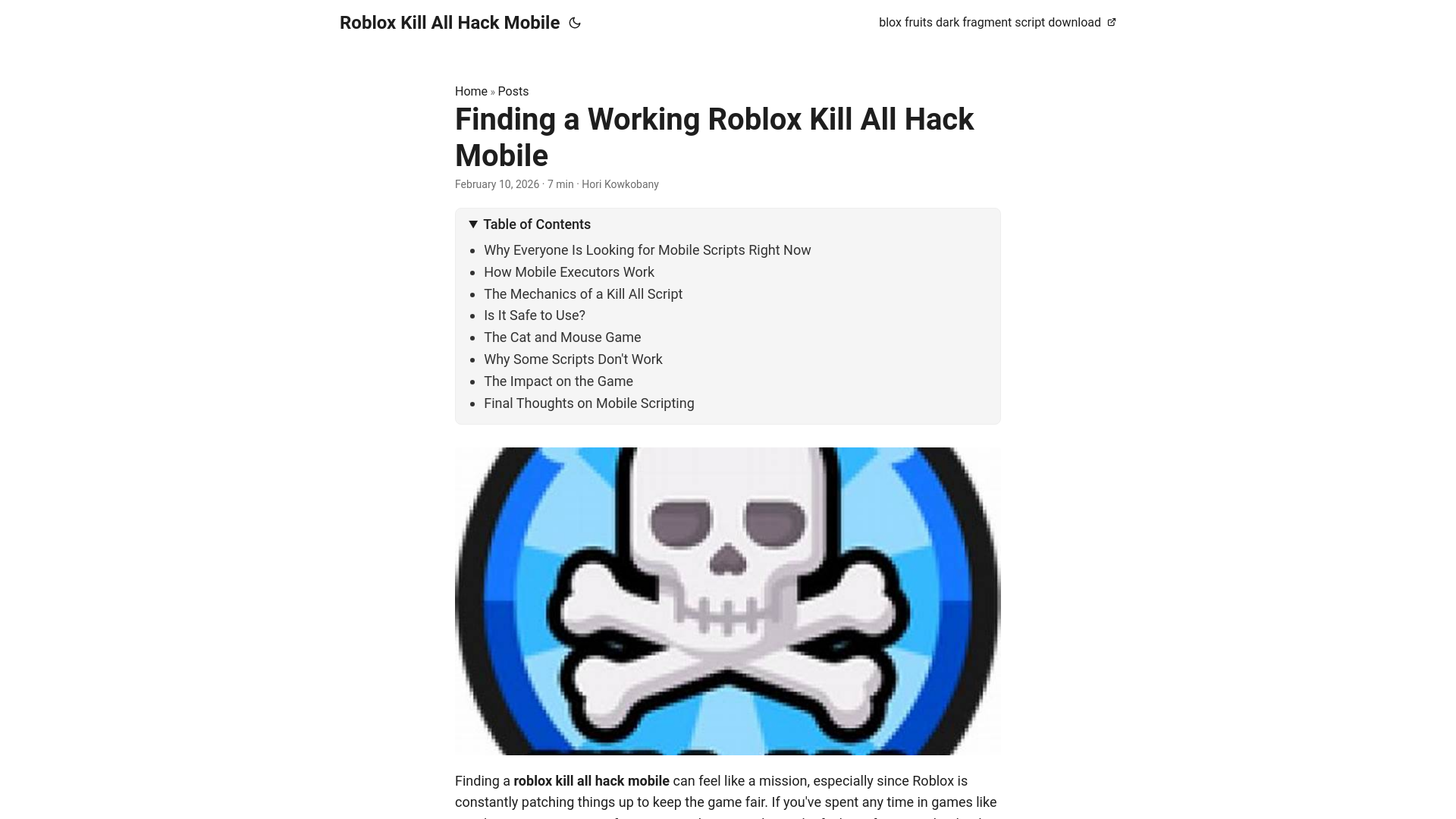website screenshot of https://roblox-kill-all-hack-mobile.pages.dev/