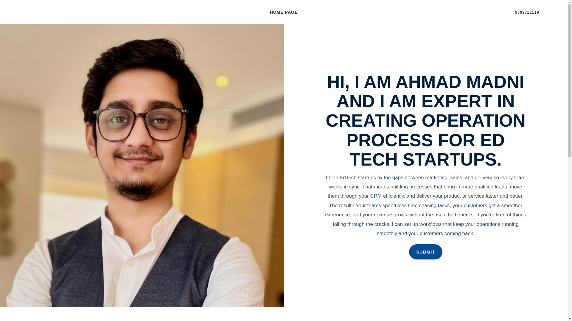 website screenshot of https://madni.bio/