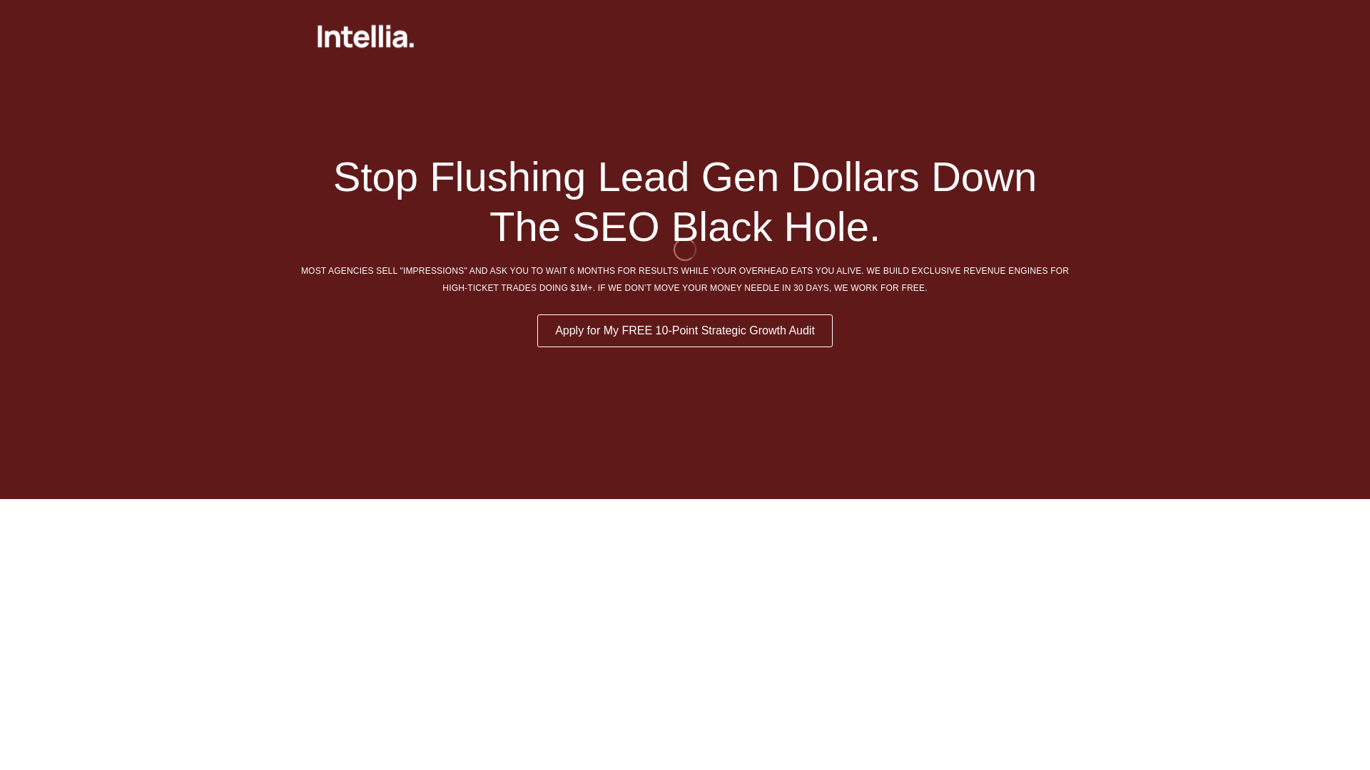 website screenshot of https://getintelliadigital.com