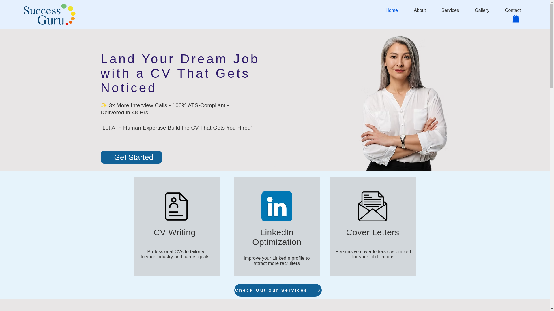 website screenshot of https://successguruai.com/