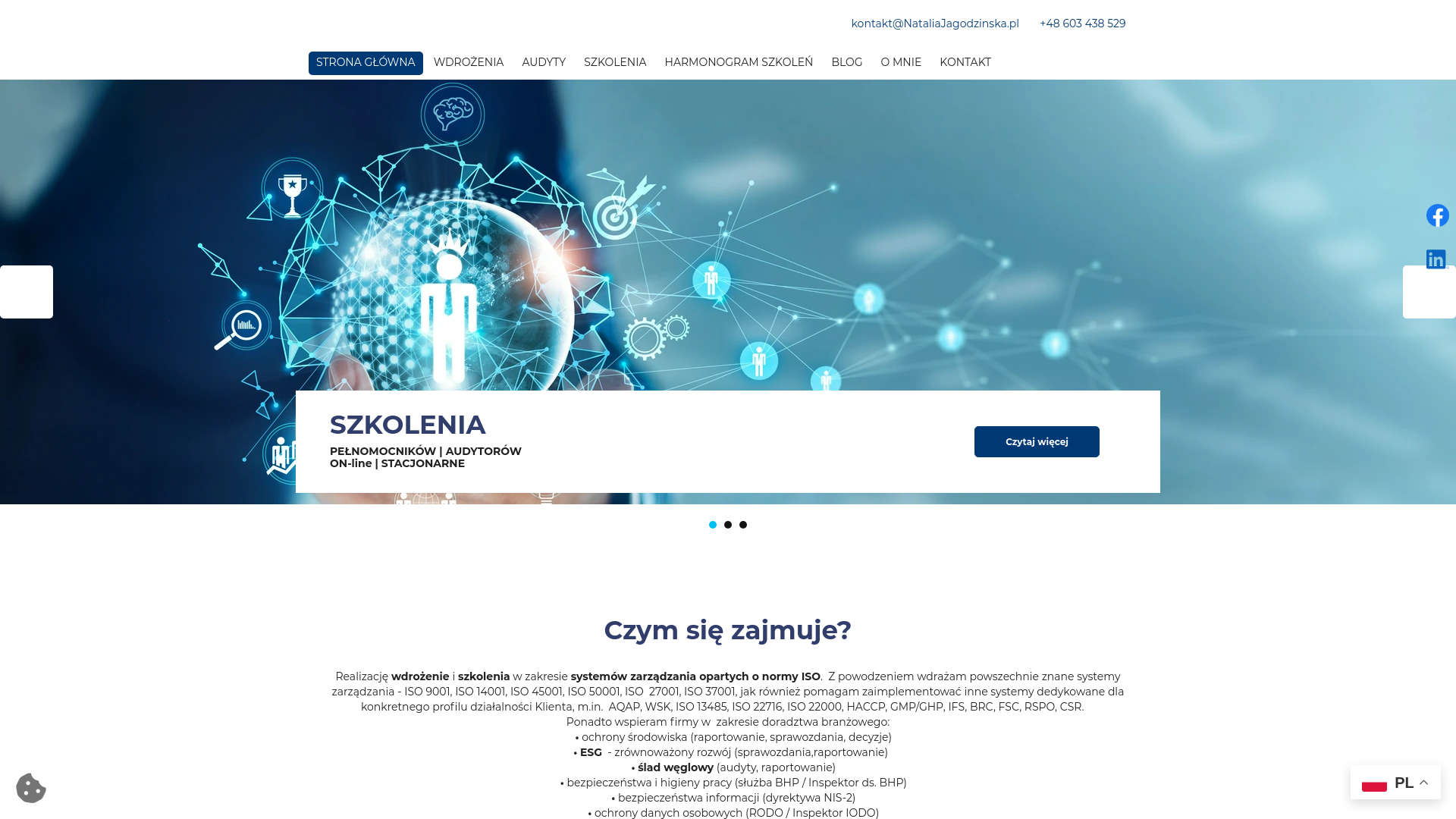 website screenshot of https://nataliajagodzinska.pl/