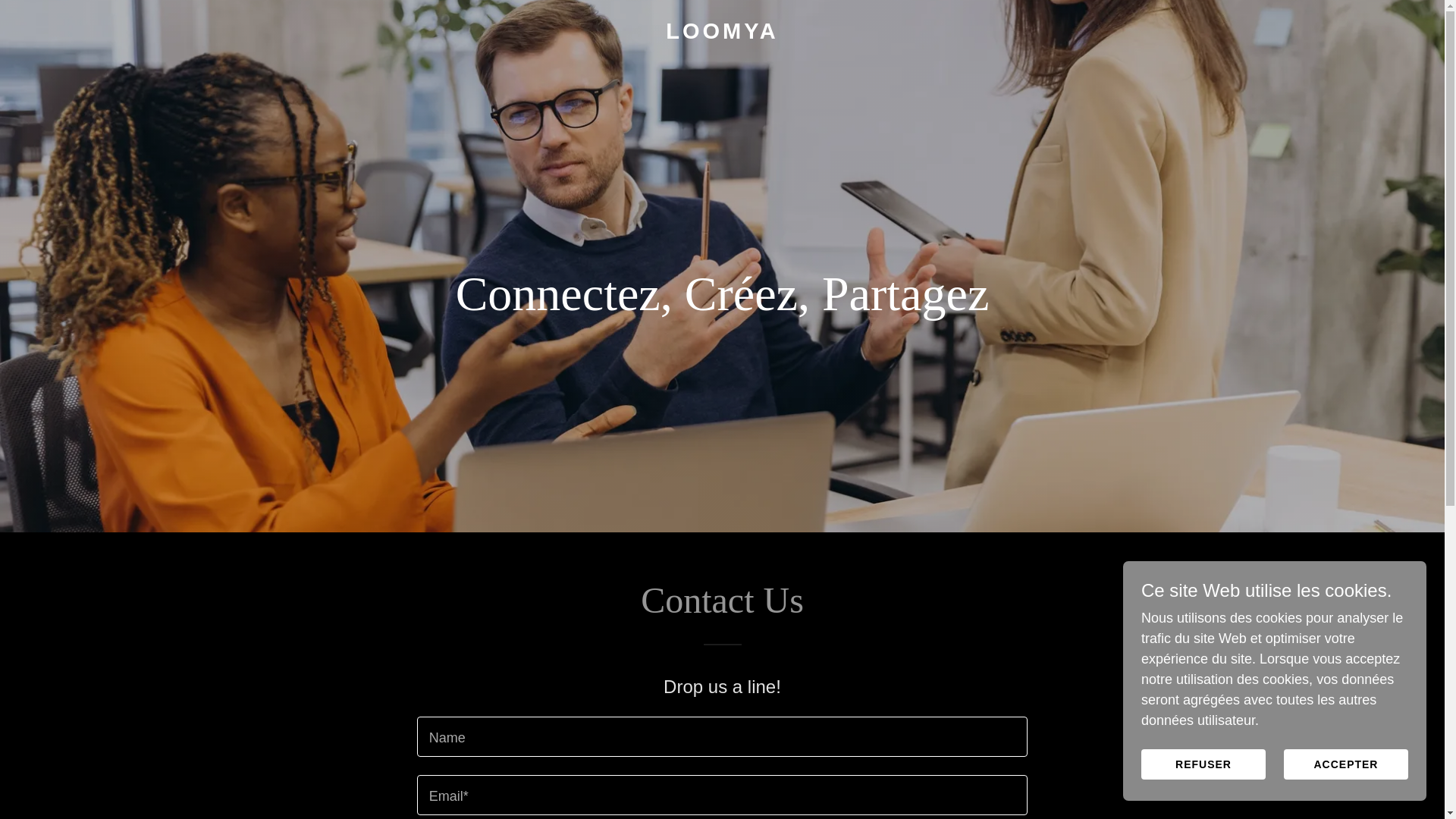 website screenshot of https://loomya.app/