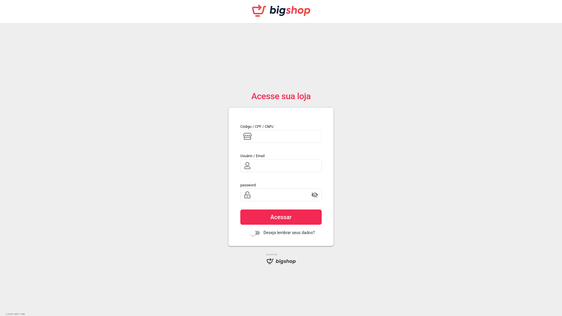 website screenshot of https://painel-bigshop-v2.pages.dev/