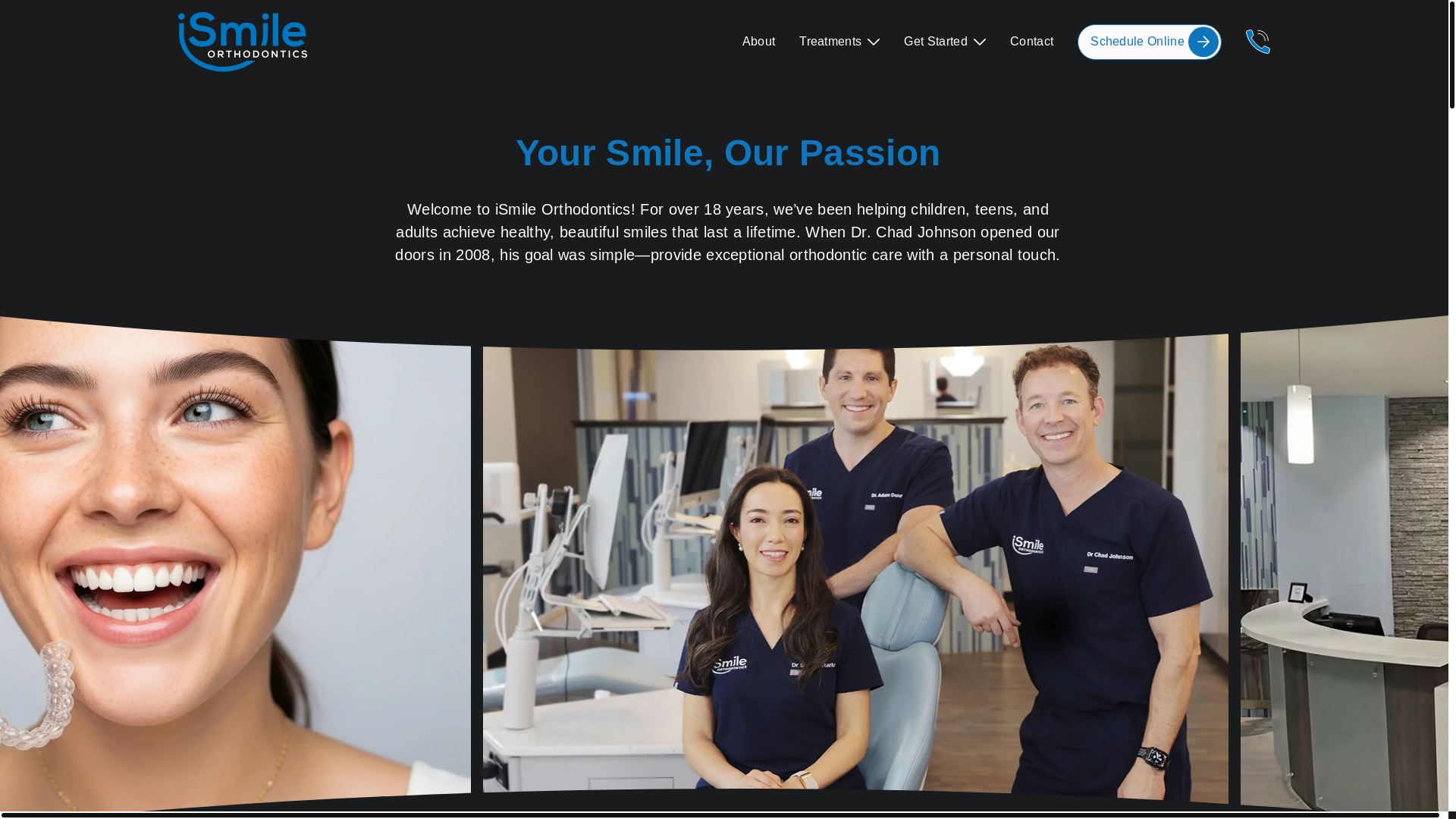 website screenshot of https://jchadjohnsonortho.com/