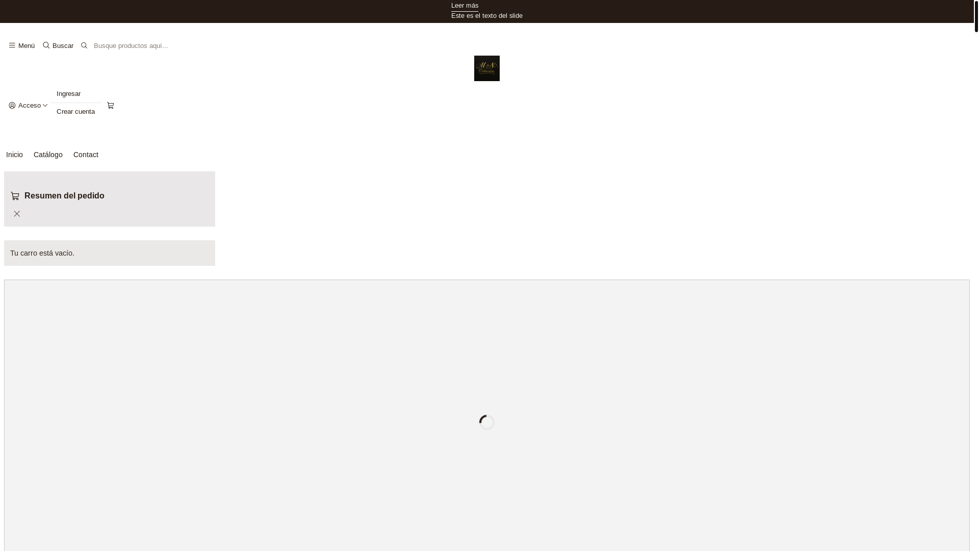 website screenshot of https://myncoleccion.cl/