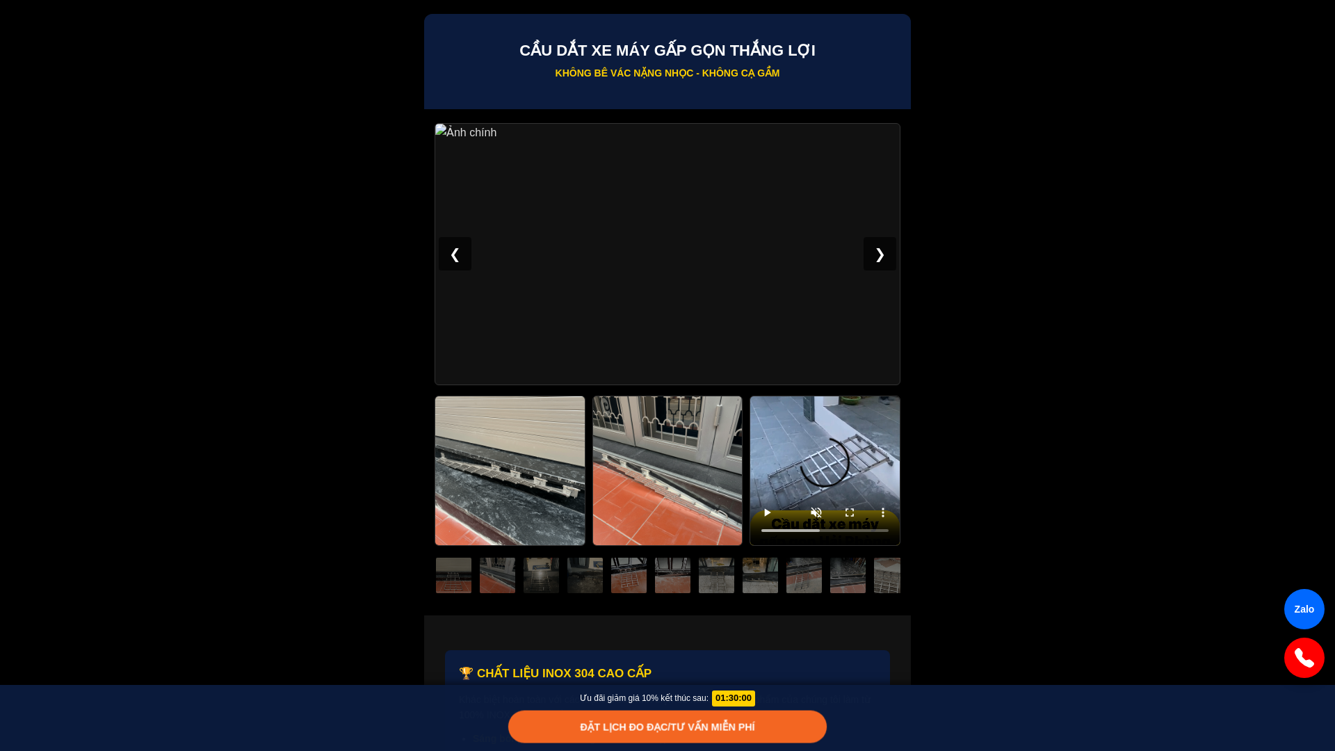 website screenshot of https://caudatxethangloi.com