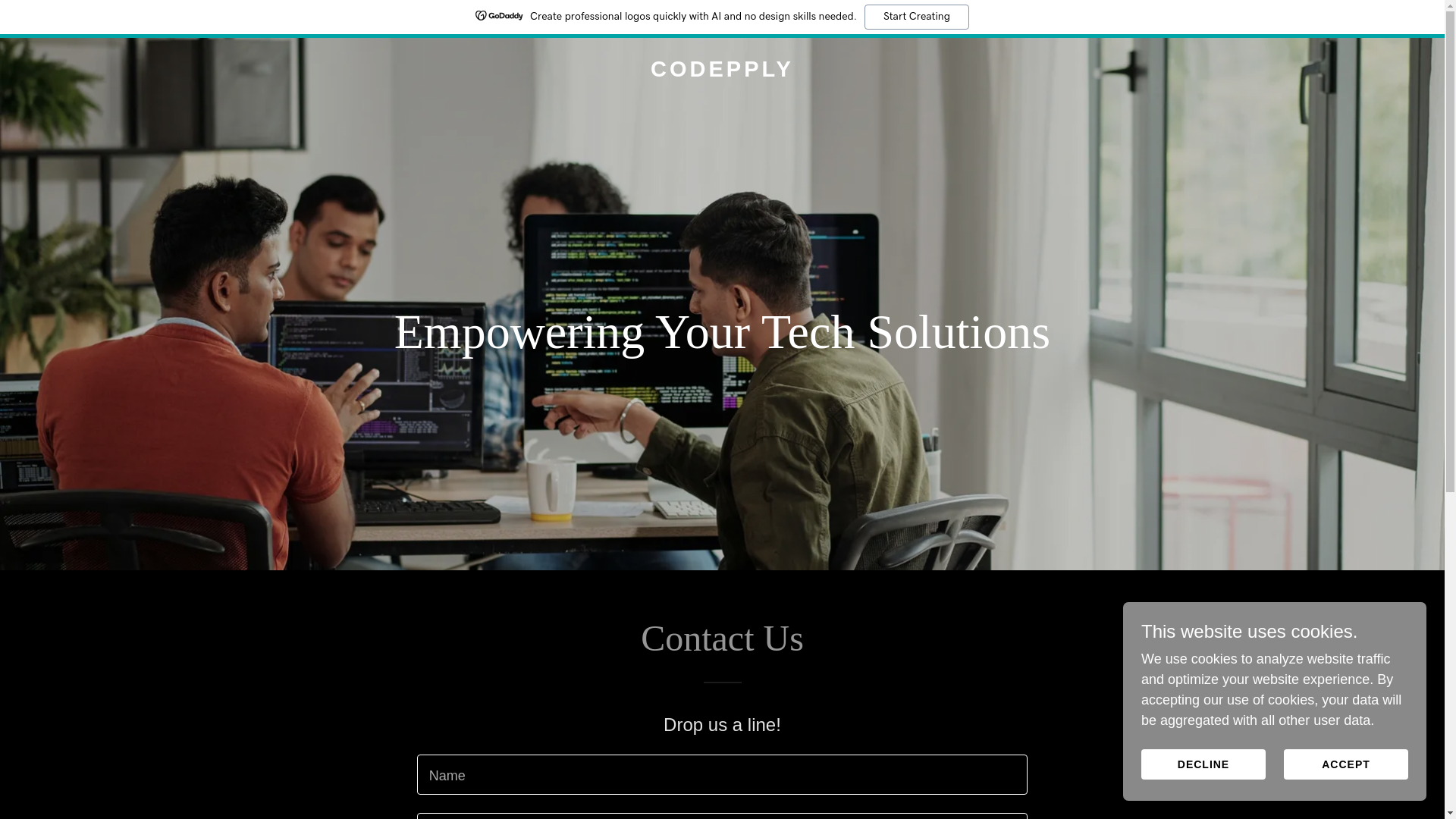 website screenshot of https://codepply.com/
