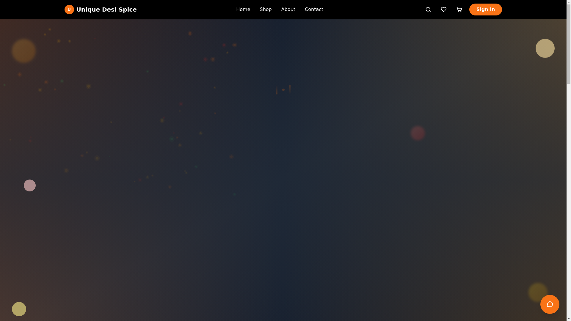 website screenshot of https://uniquedesispice.com/