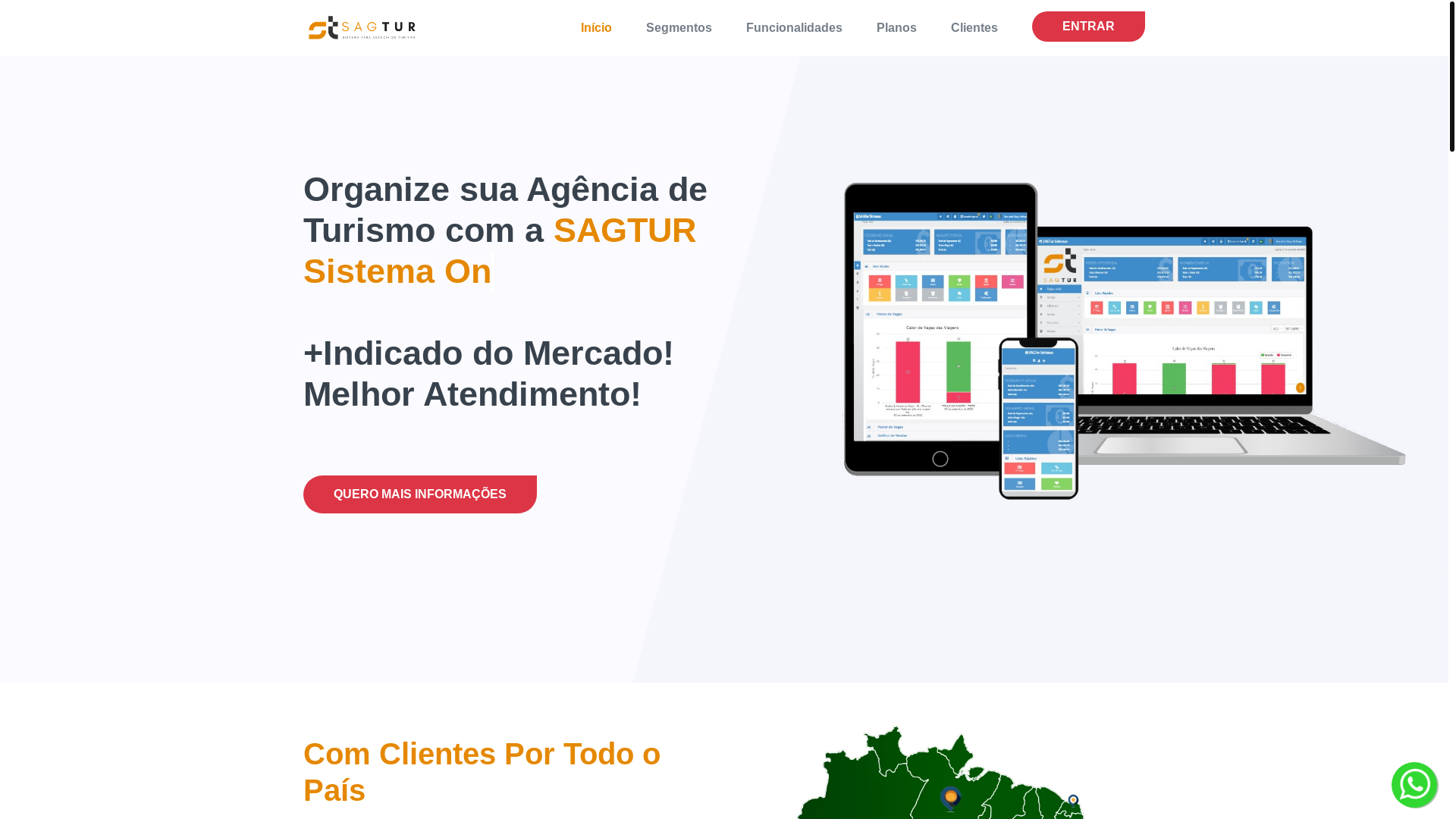 website screenshot of https://vmviagenseturismo.com.br/