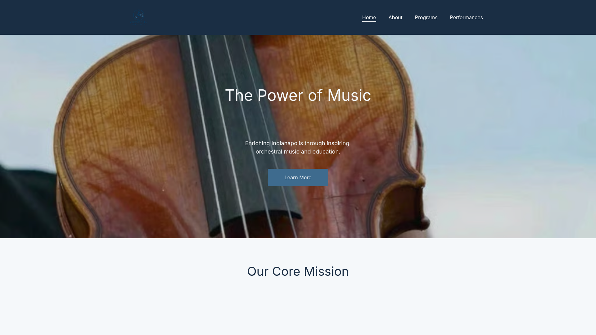 website screenshot of https://circlecityorchestrainc.site