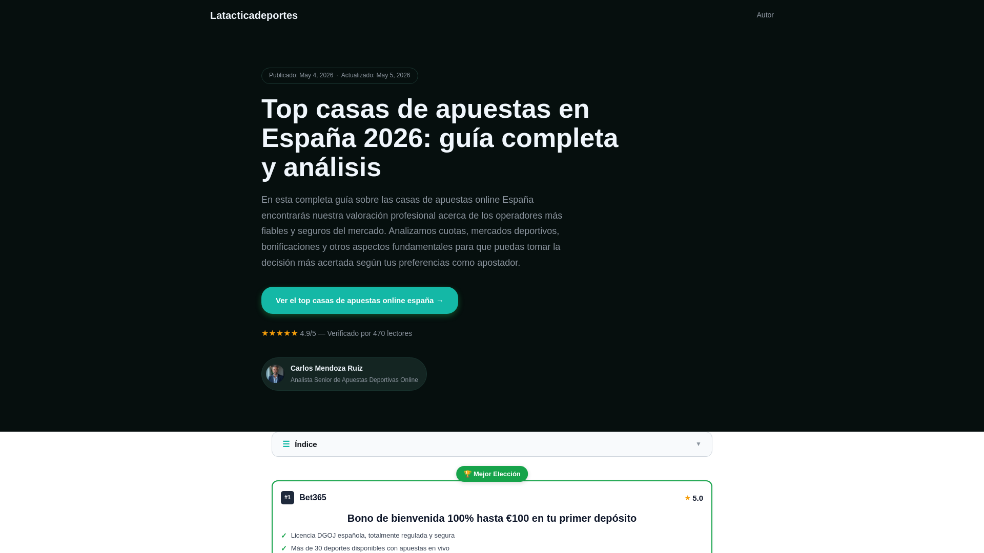 website screenshot of https://latacticadeportes-es.pages.dev/