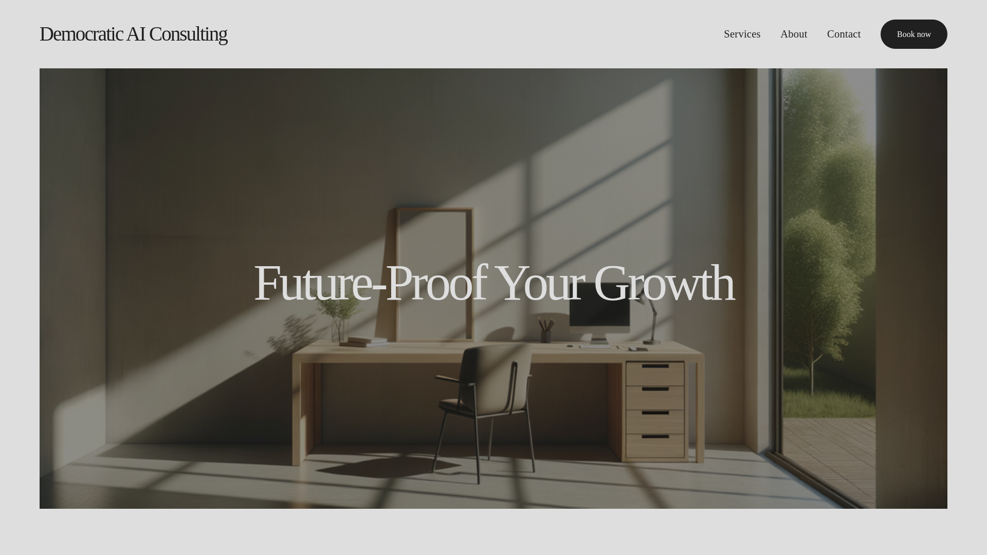 website screenshot of https://demoaiconsulting.com/
