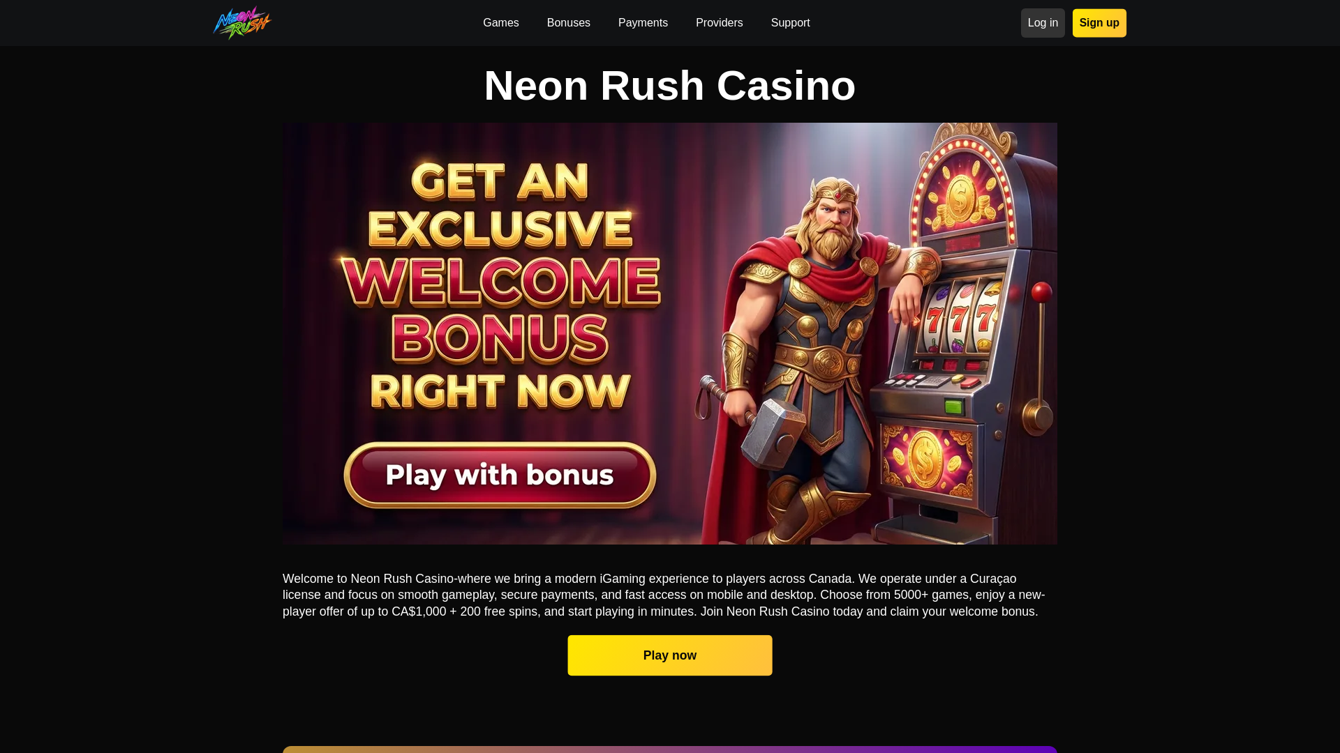 website screenshot of https://neonrush-ca-43591.pages.dev/