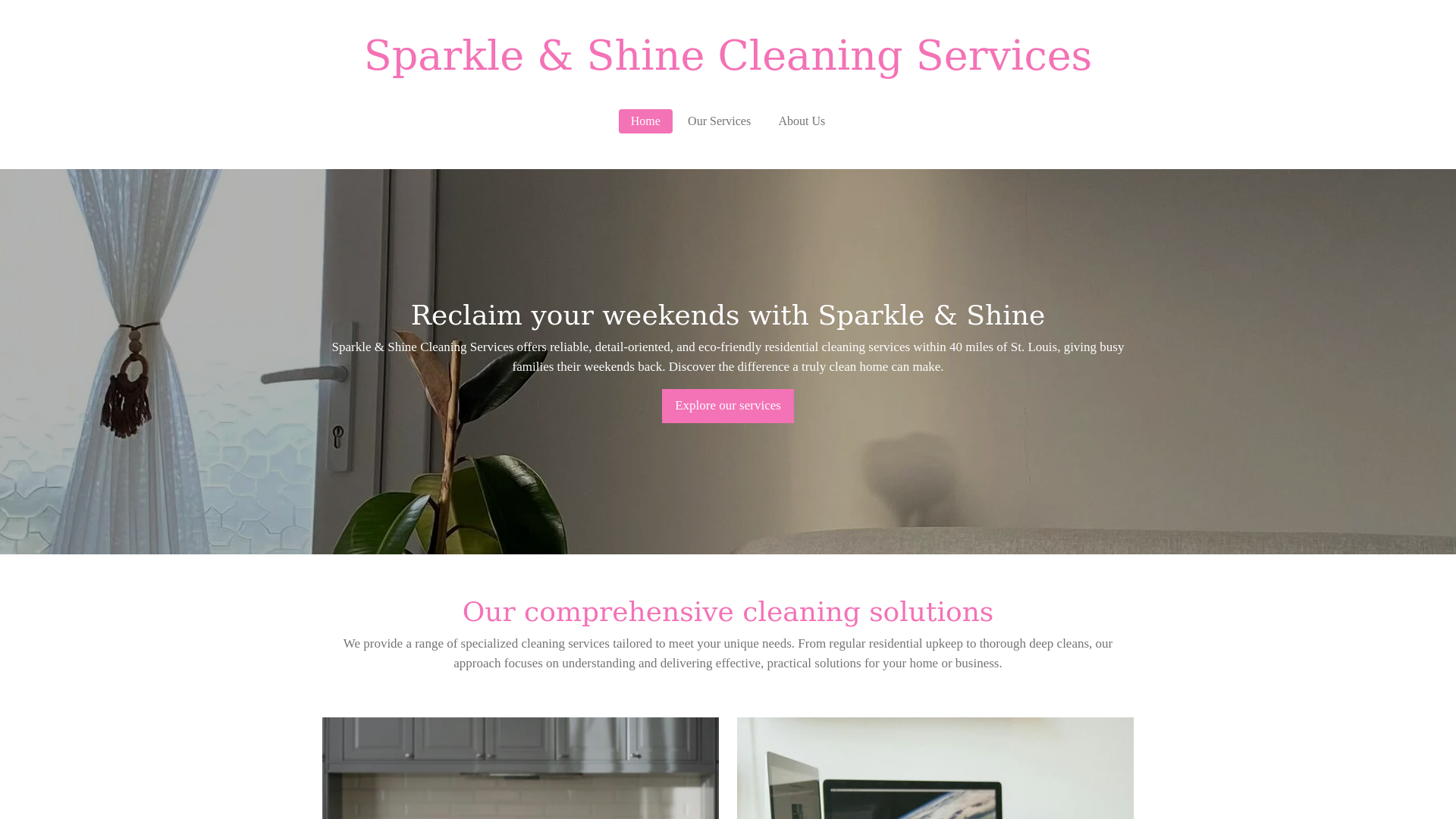 website screenshot of https://sparkle-shine-cleaning-services.com
