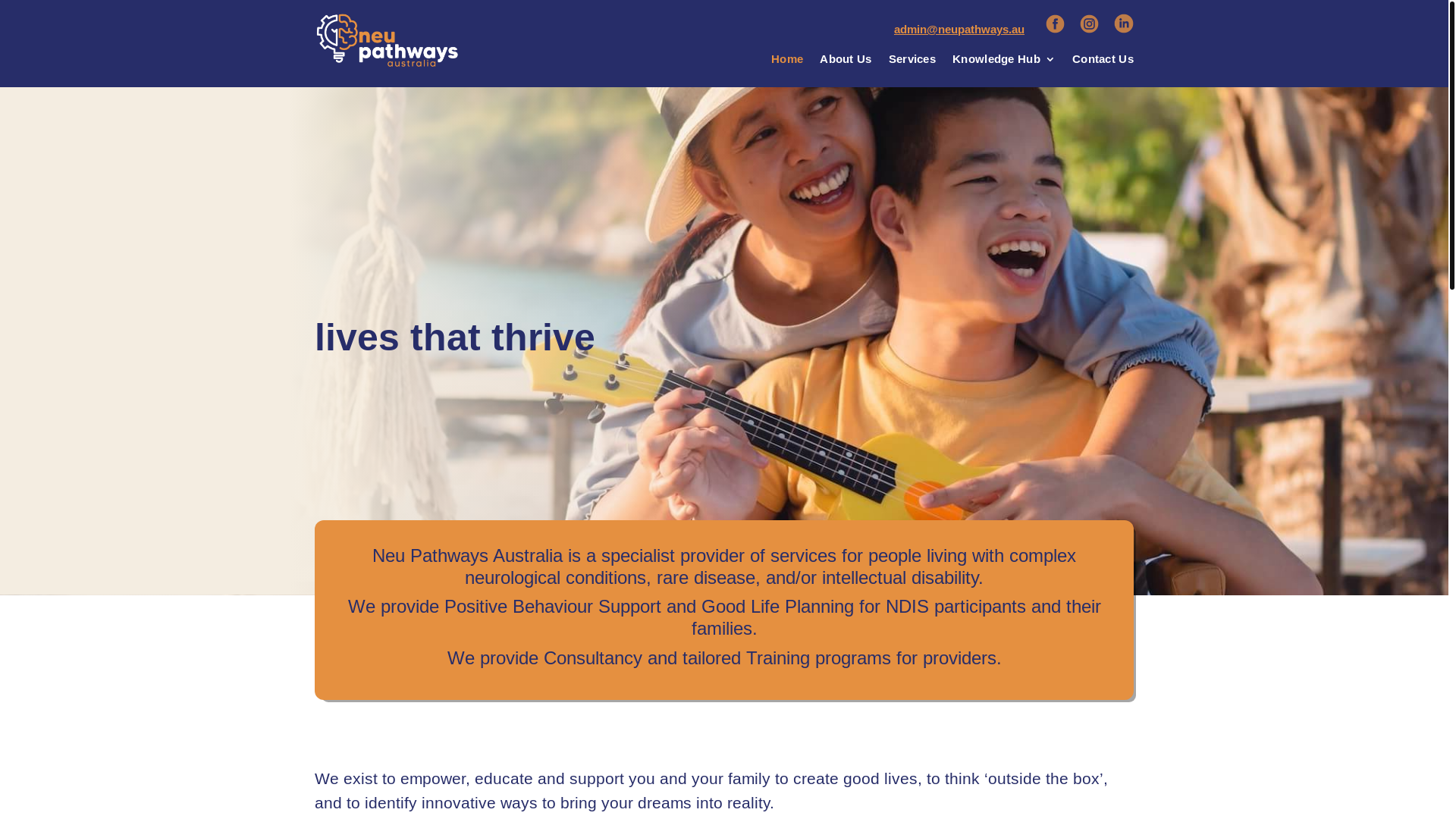 website screenshot of https://neupathways.au/