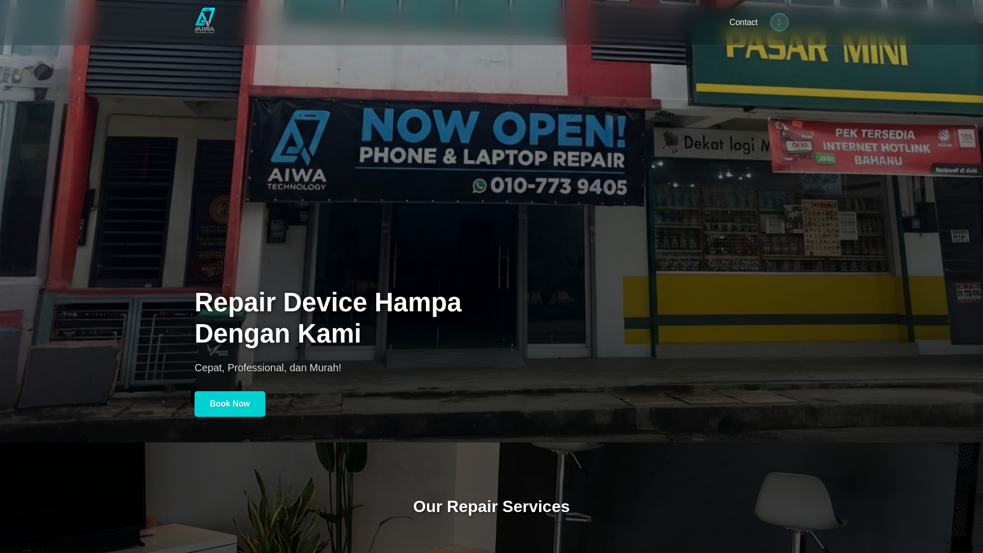 website screenshot of https://aiwatechnlogy.com