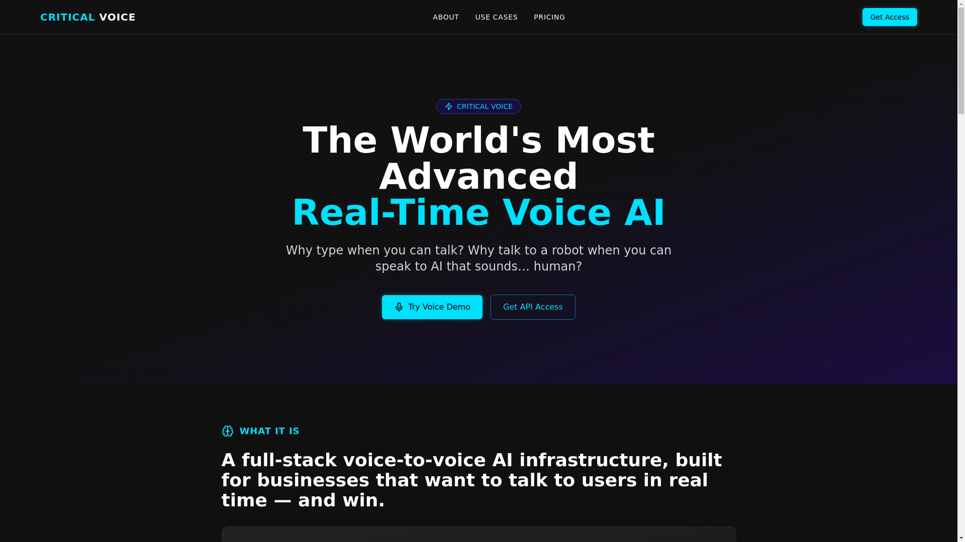 website screenshot of https://criticalvoice.co.uk/