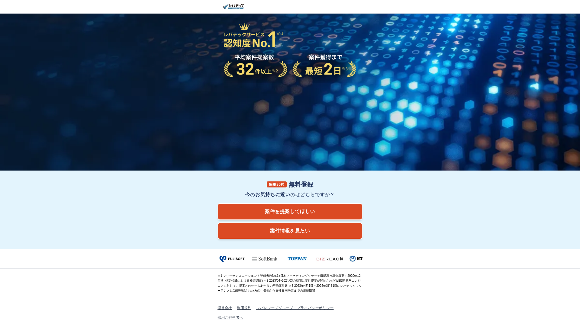 website screenshot of https://freelance-levtech.info/