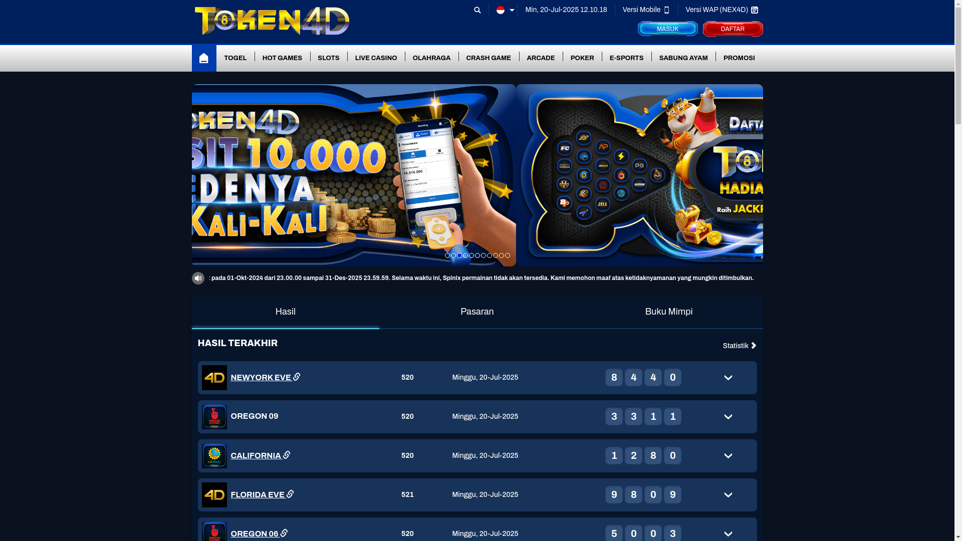 website screenshot of https://tokenbonus.land/