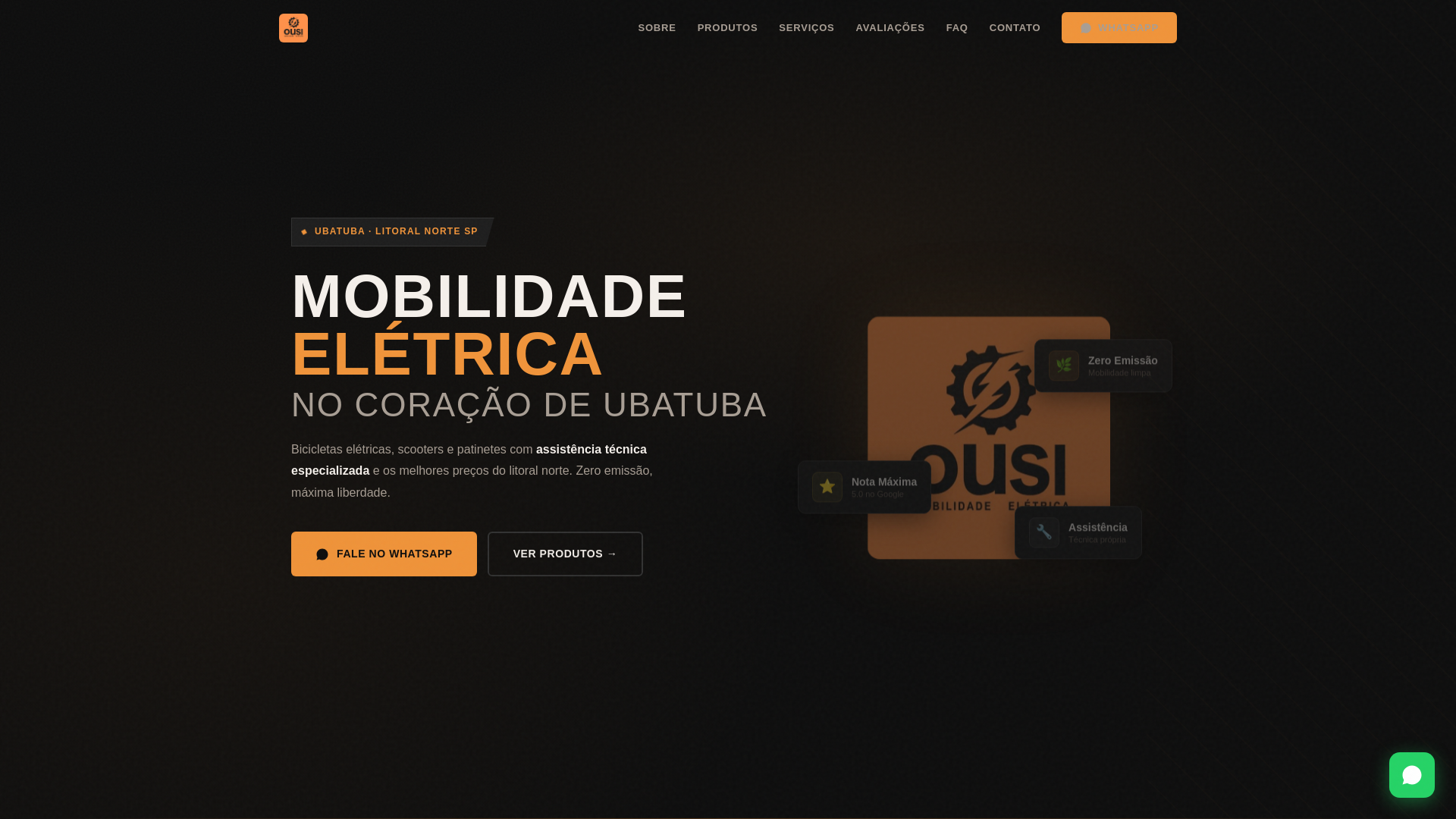 website screenshot of https://ousibikes.com