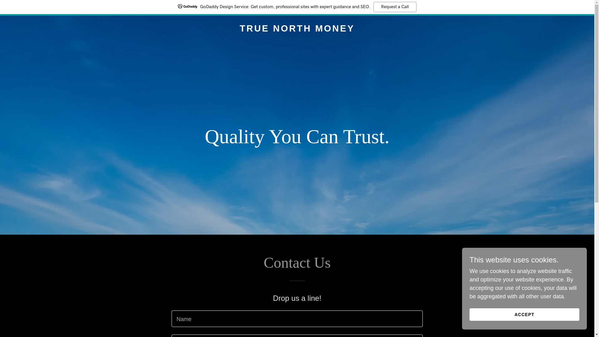 website screenshot of https://truenorthapp.ca/