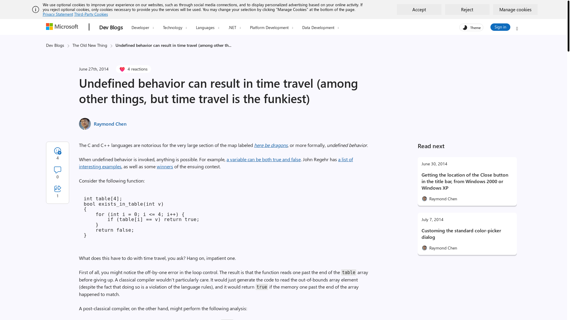 website screenshot of https://devblogs.microsoft.com/oldnewthing/20140627-00/?p=633