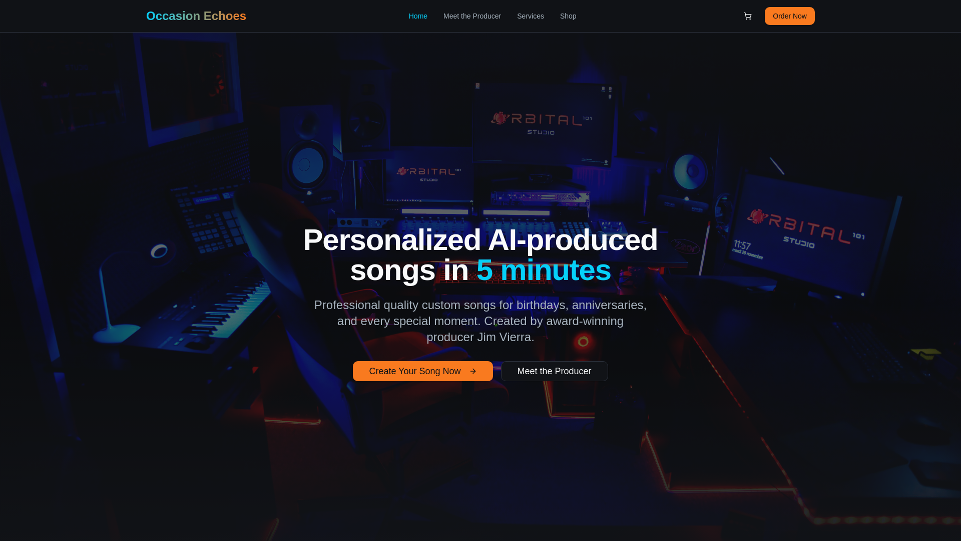 website screenshot of https://occasionechoes.com/