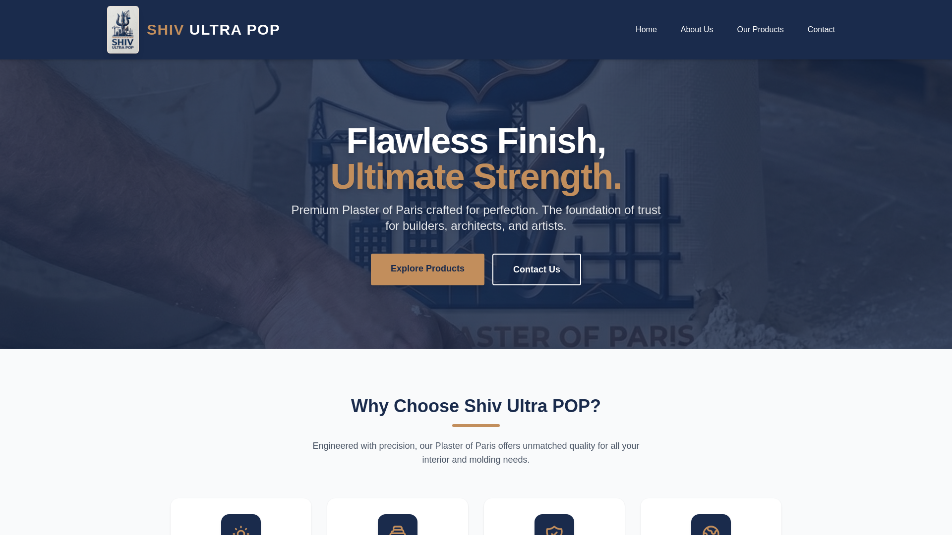 website screenshot of https://shivultrapop.com/