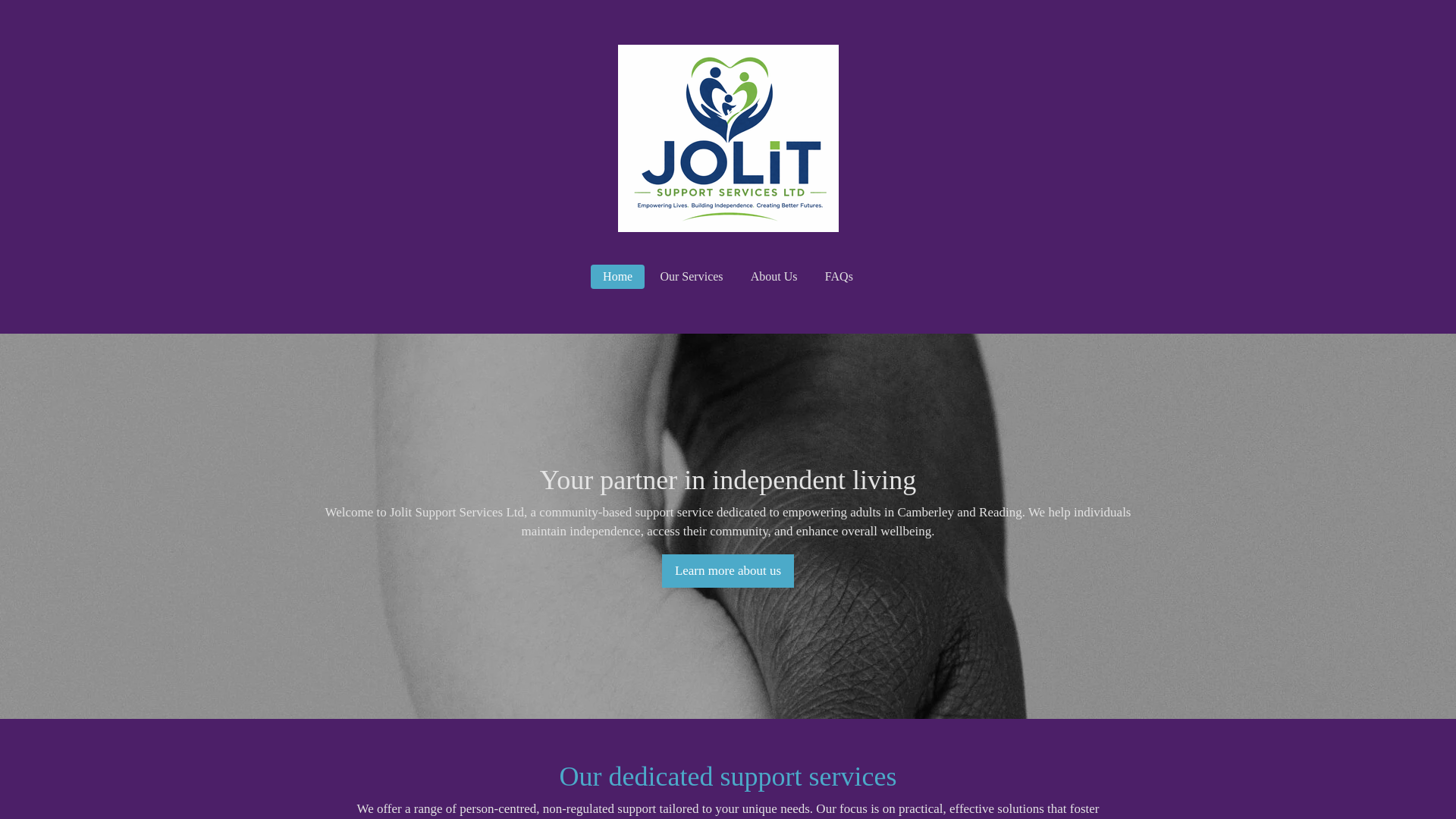 website screenshot of https://jolit-support-services-ltd.co.uk/