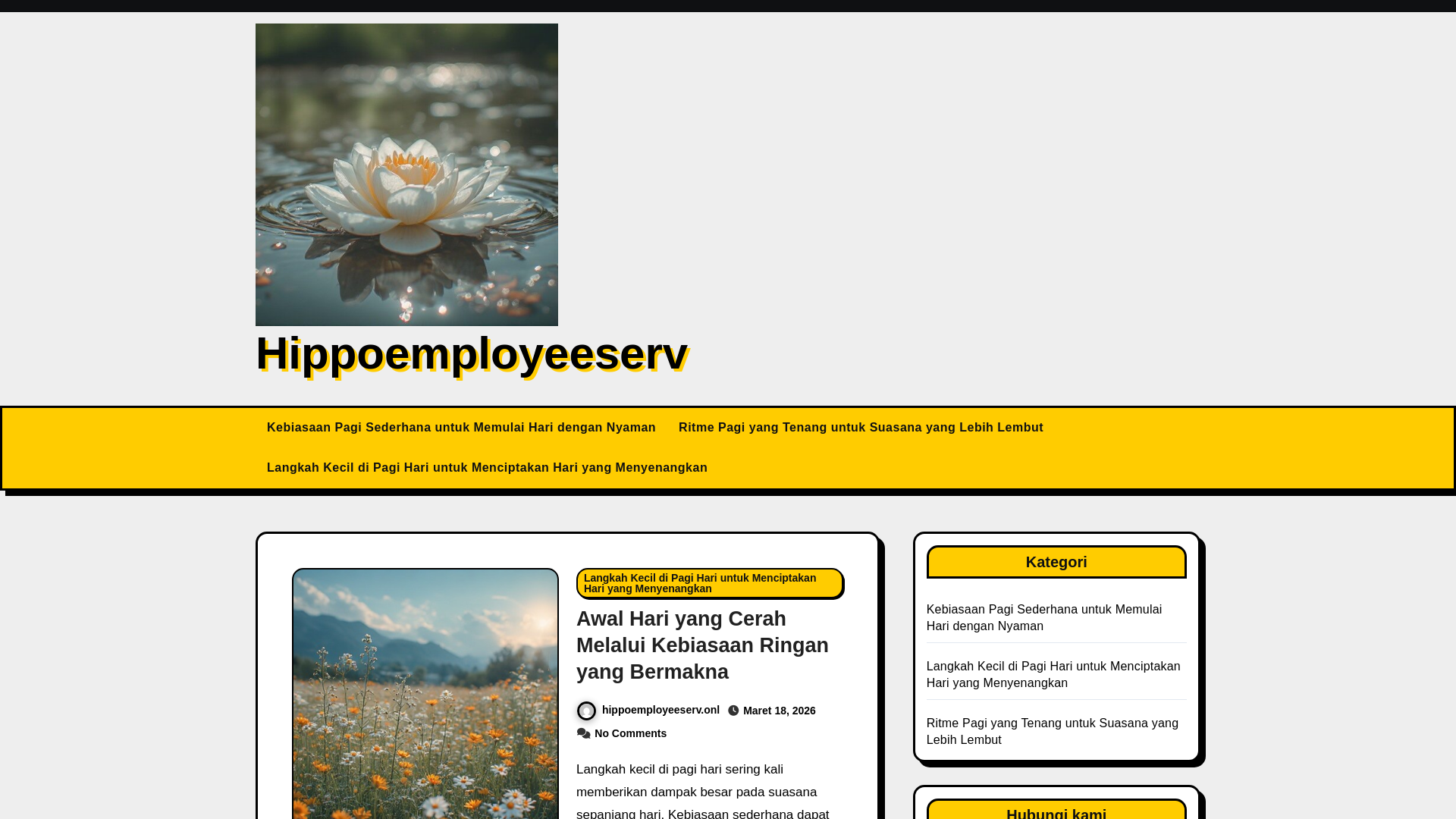 website screenshot of https://hippoemployeeserv.onl