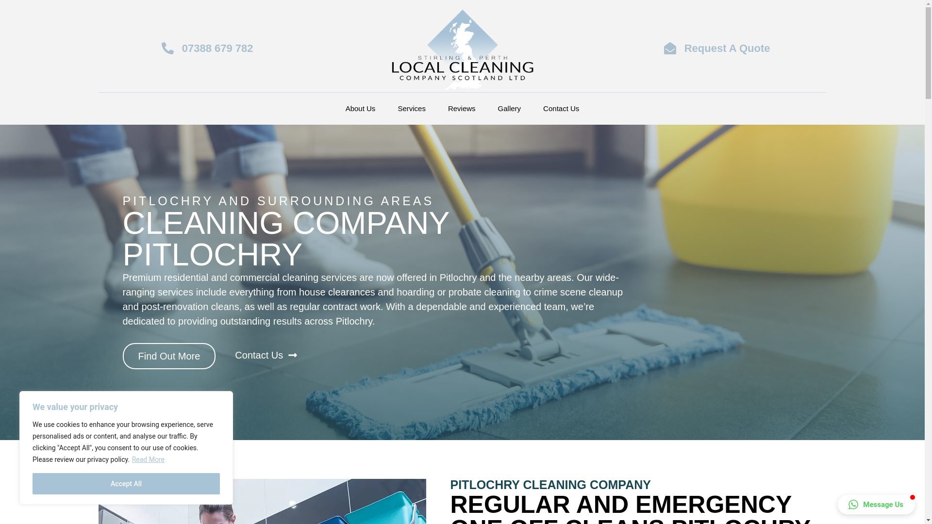 website screenshot of https://cleaningcompanyaviemore.co.uk/
