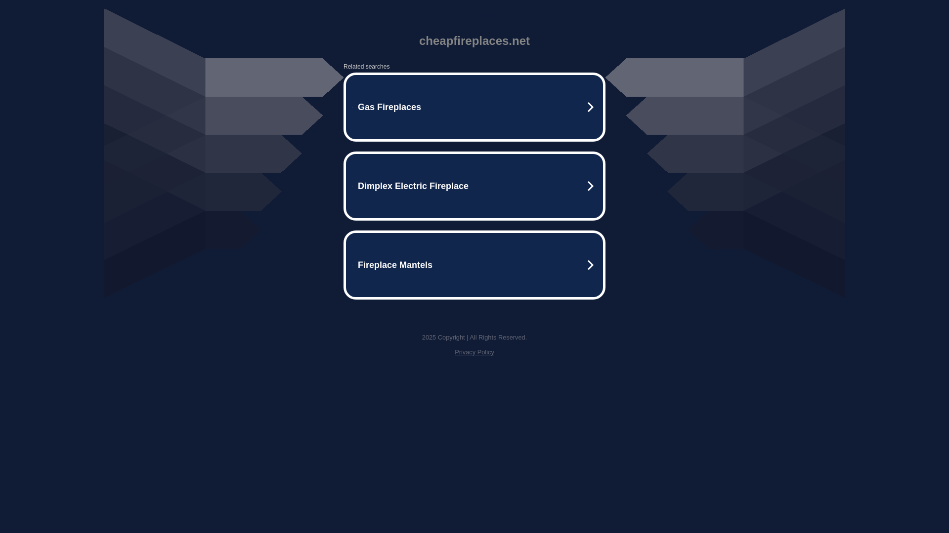 website screenshot of https://cheapfireplaces.net/