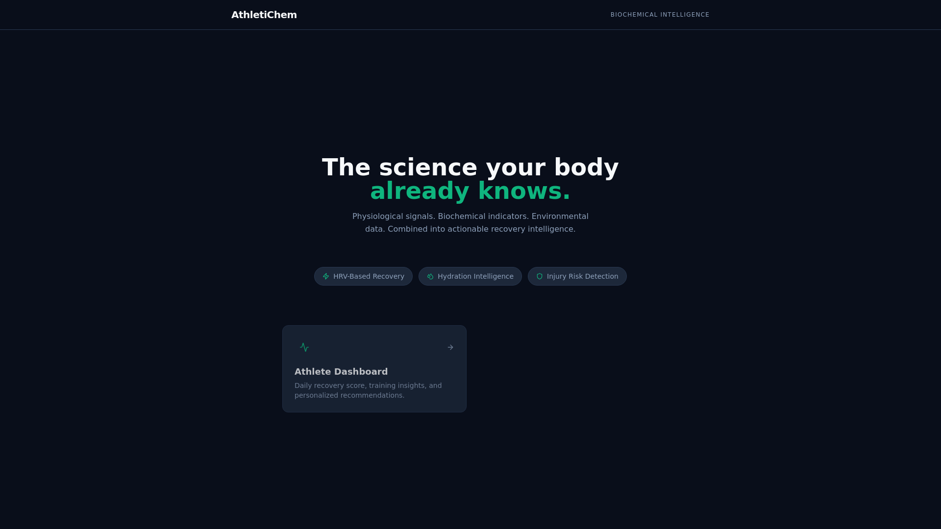 website screenshot of https://athletichem.pages.dev/