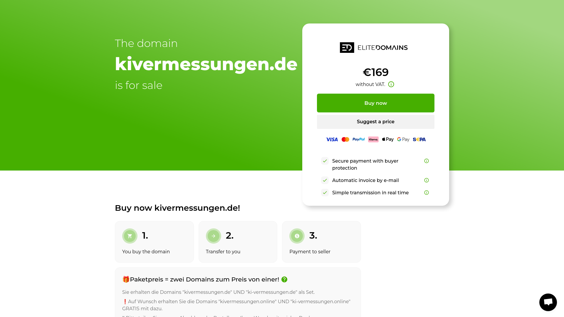 website screenshot of https://kivermessungen.de
