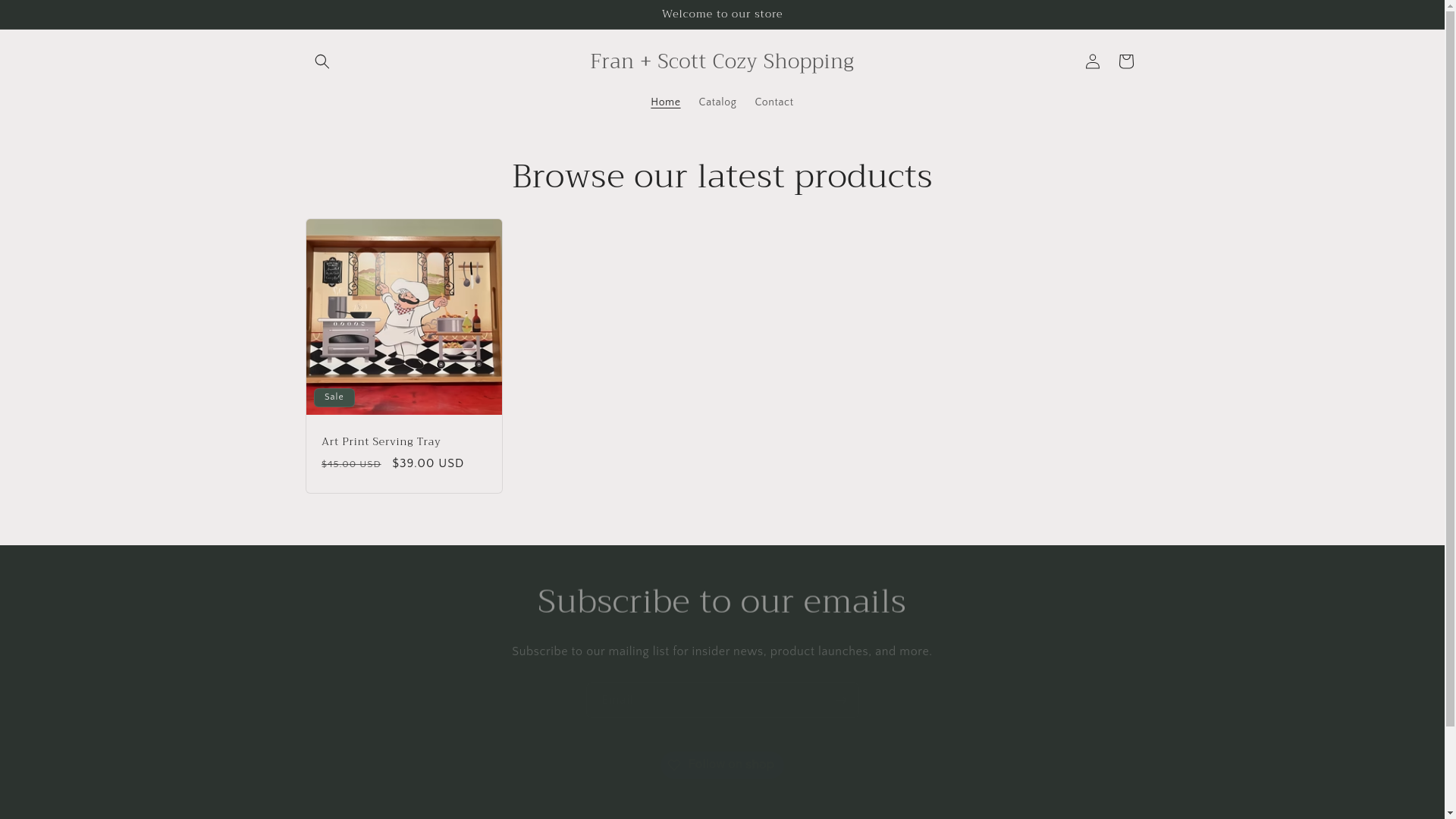 website screenshot of https://franscottcozyshopping.com/