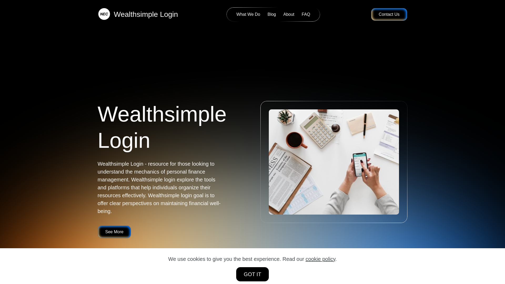 website screenshot of https://wealthsimplelogin.to