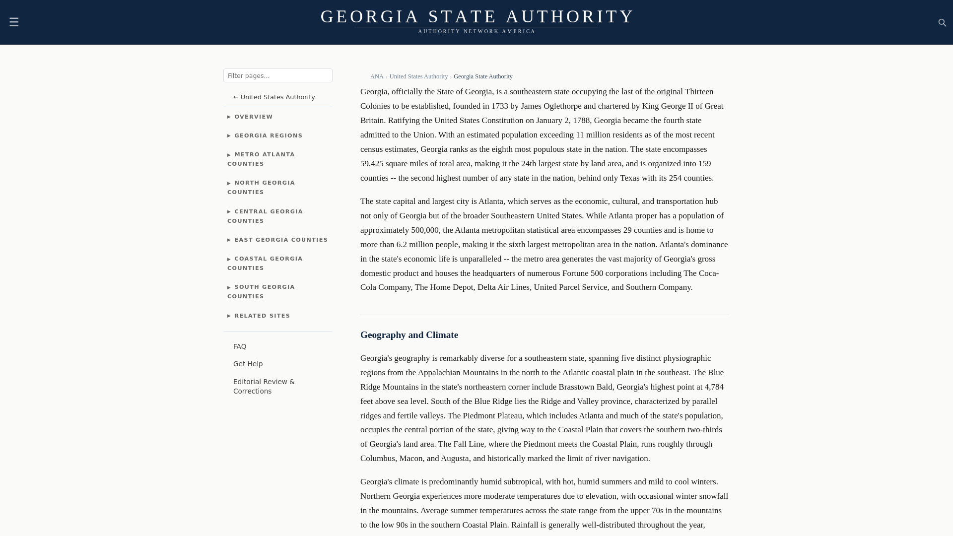 website screenshot of https://georgiastateauthority.com/