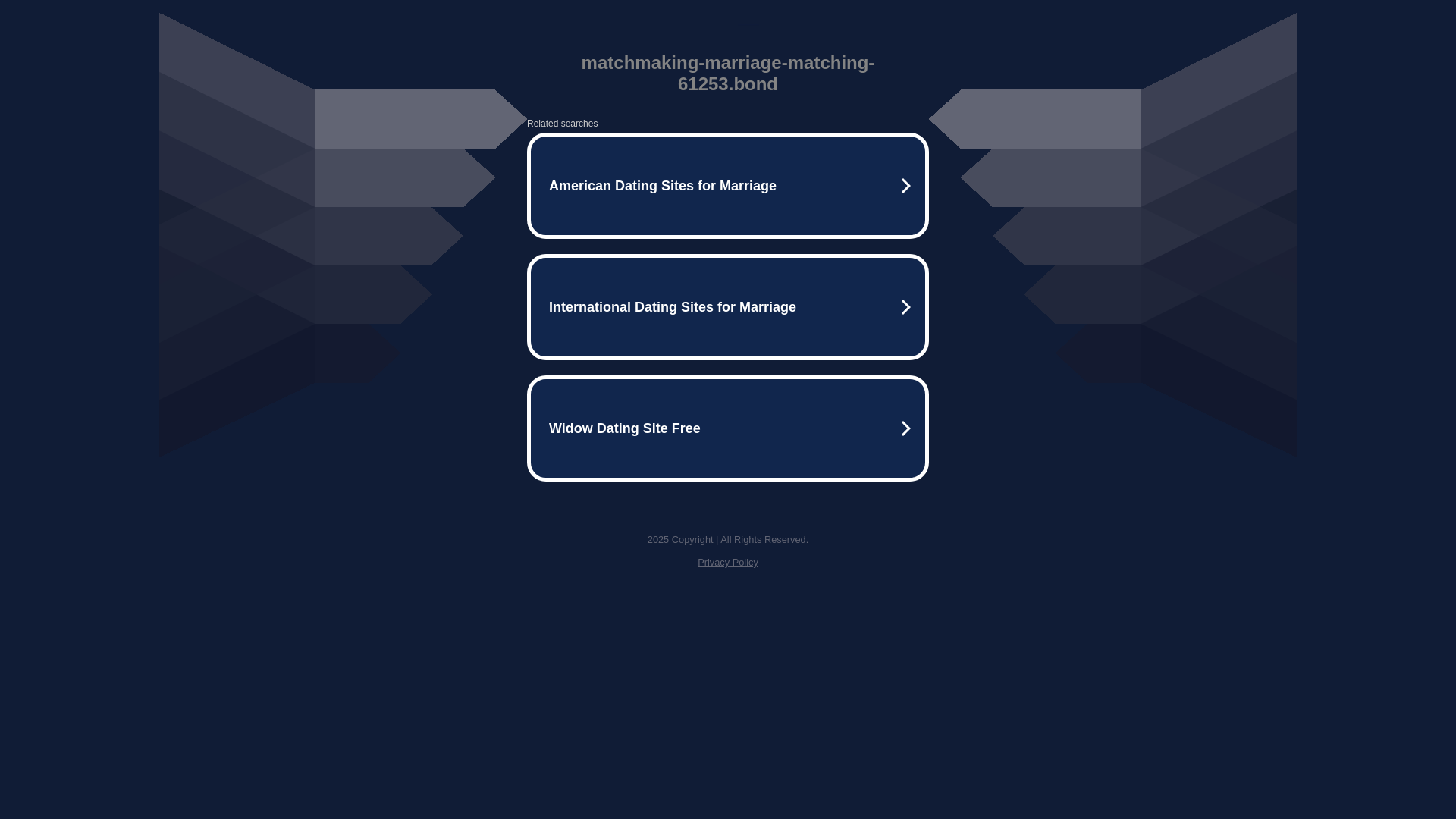 website screenshot of https://matchmaking-marriage-matching-61253.bond/
