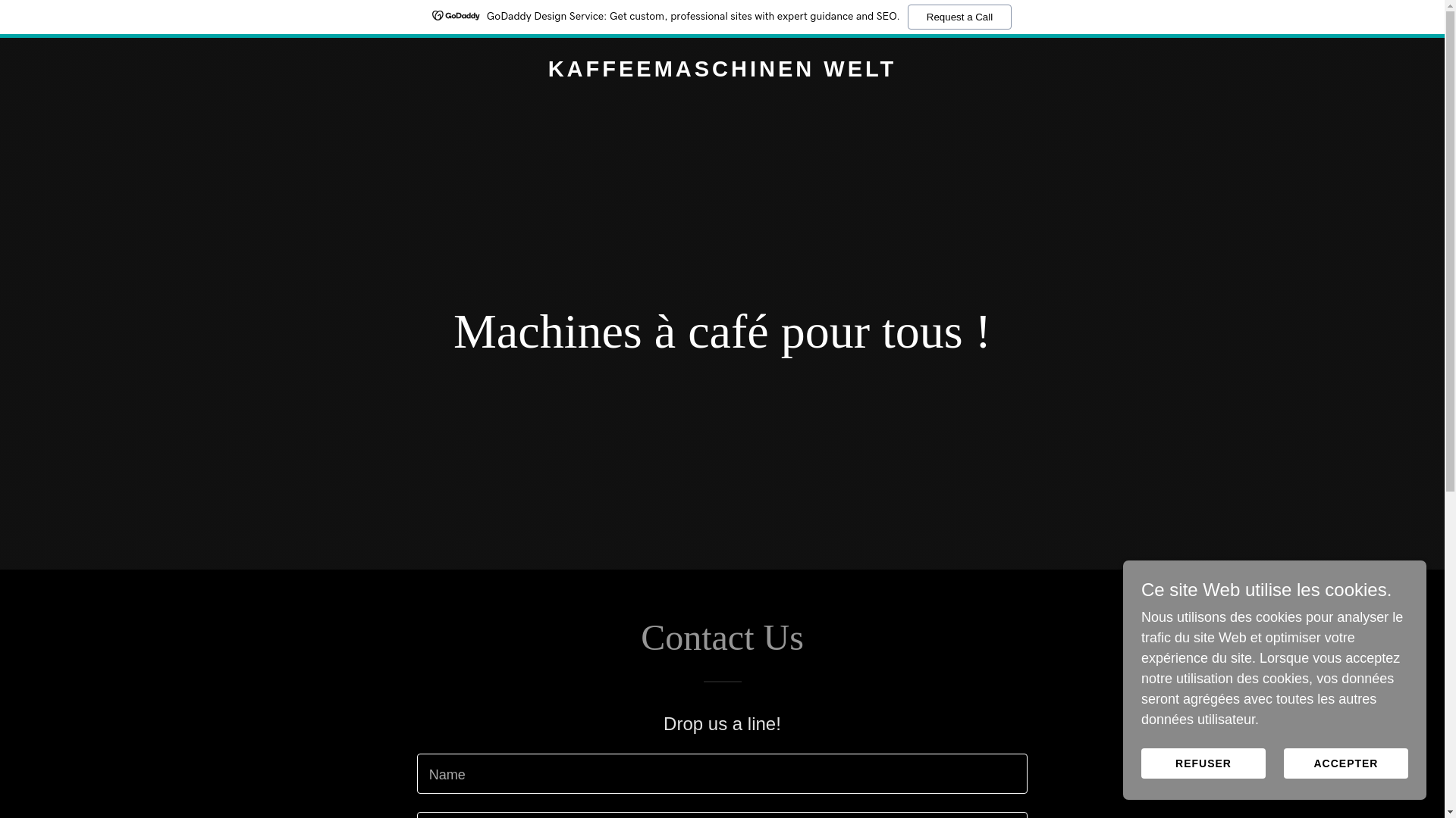 website screenshot of https://kaffeemaschinenwelt.shop/
