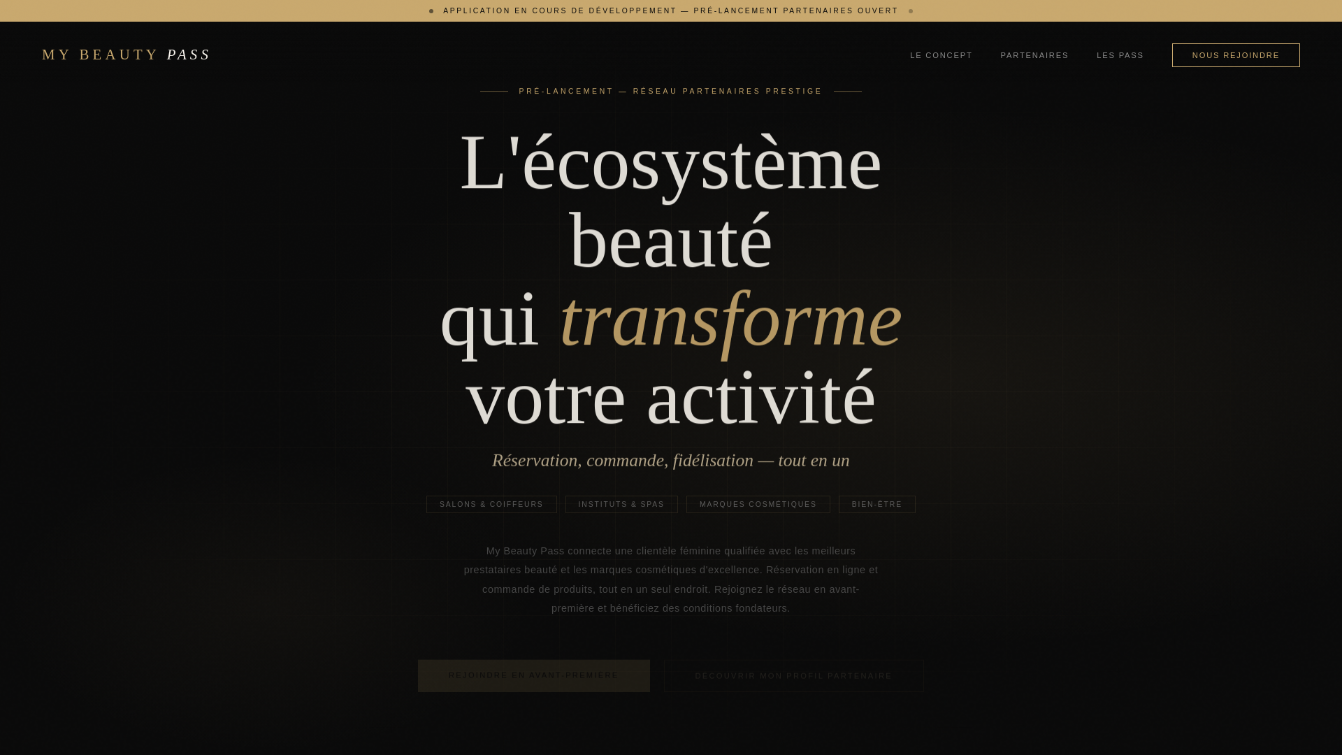 website screenshot of https://mybeautypass.fr/