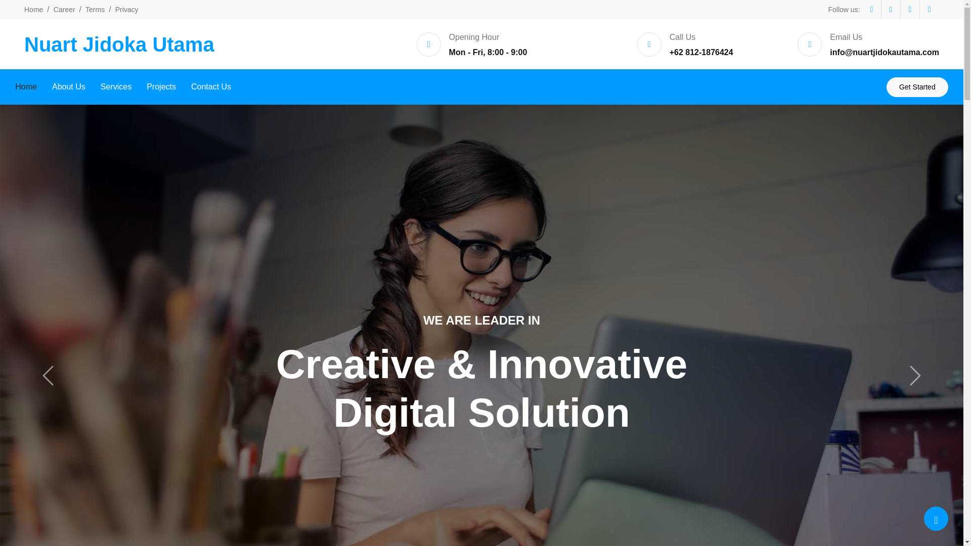 website screenshot of https://nuartjidokautama.com/