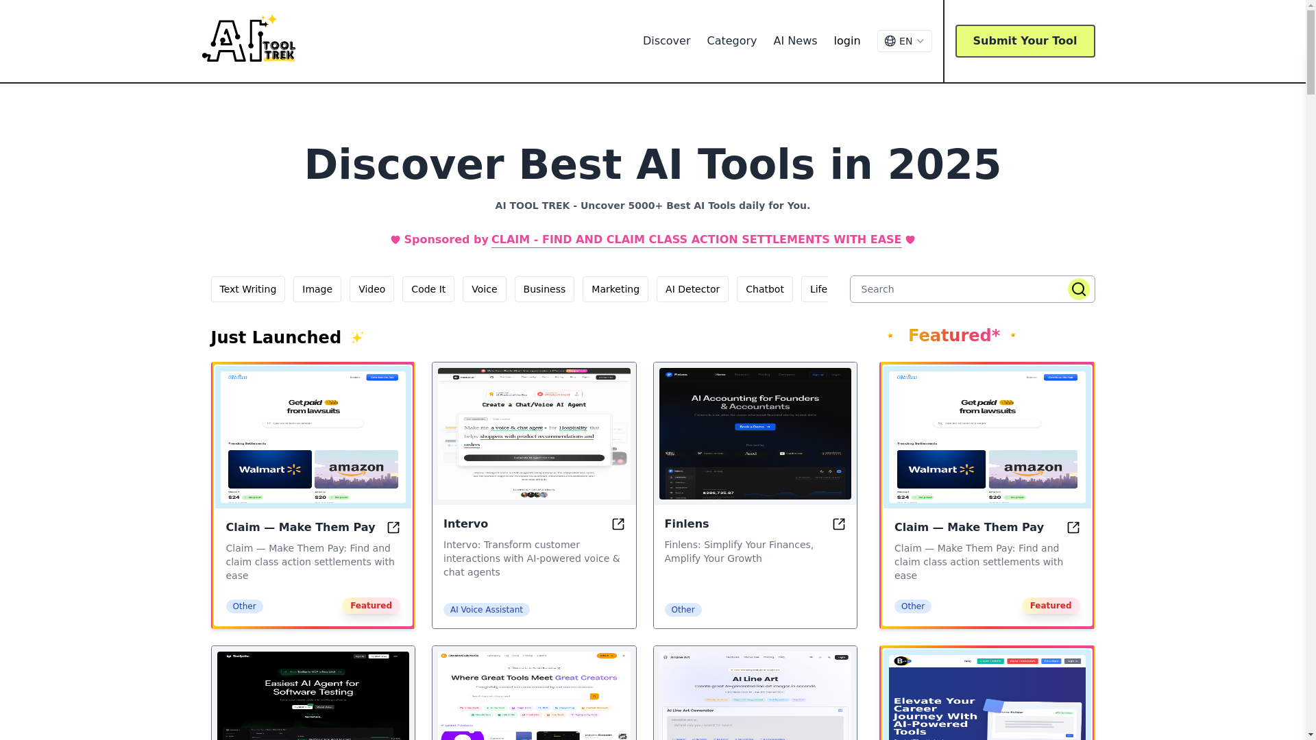 website screenshot of https://ai-tools-nav.pages.dev/