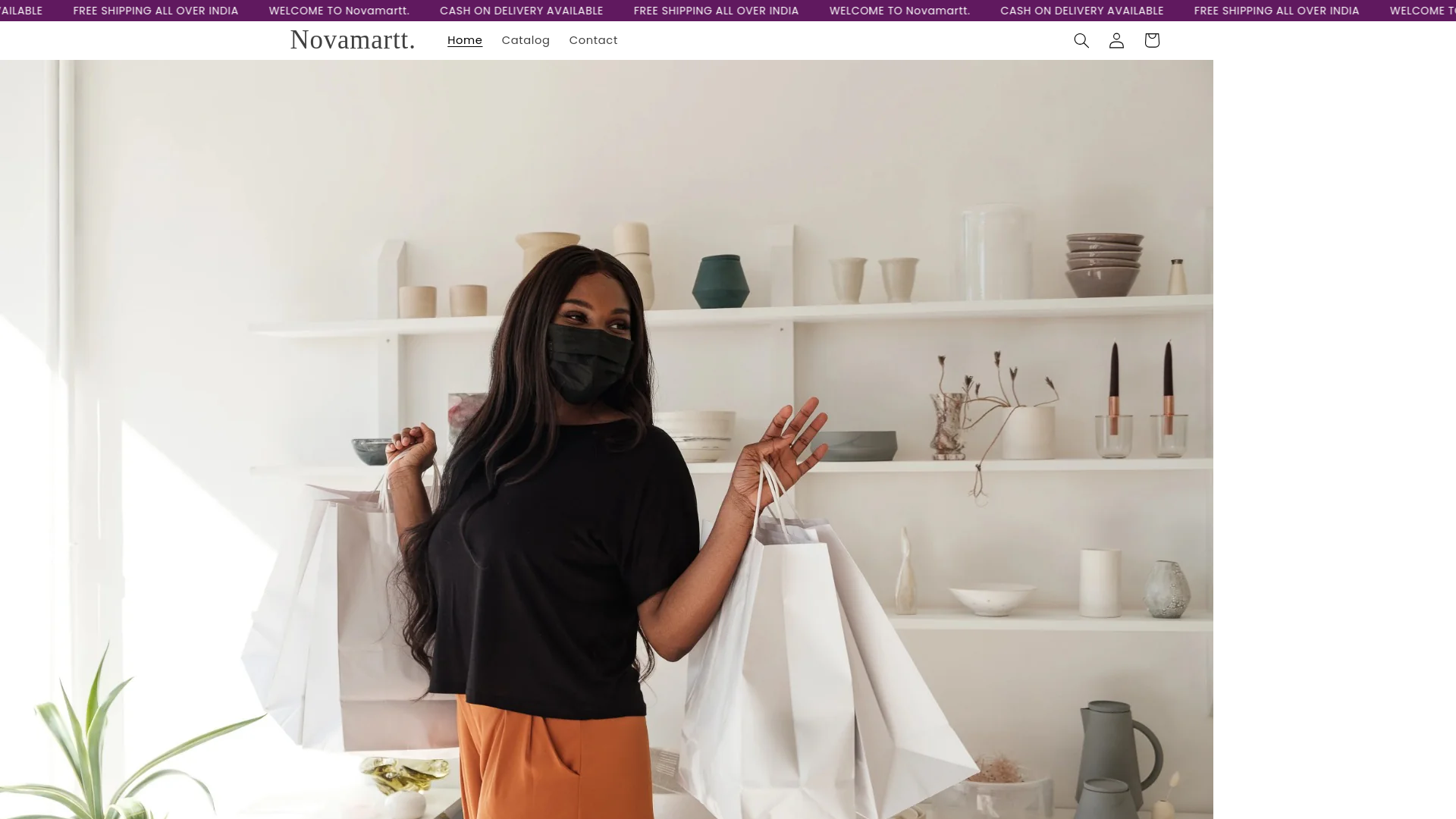 website screenshot of https://novamartt.shop/