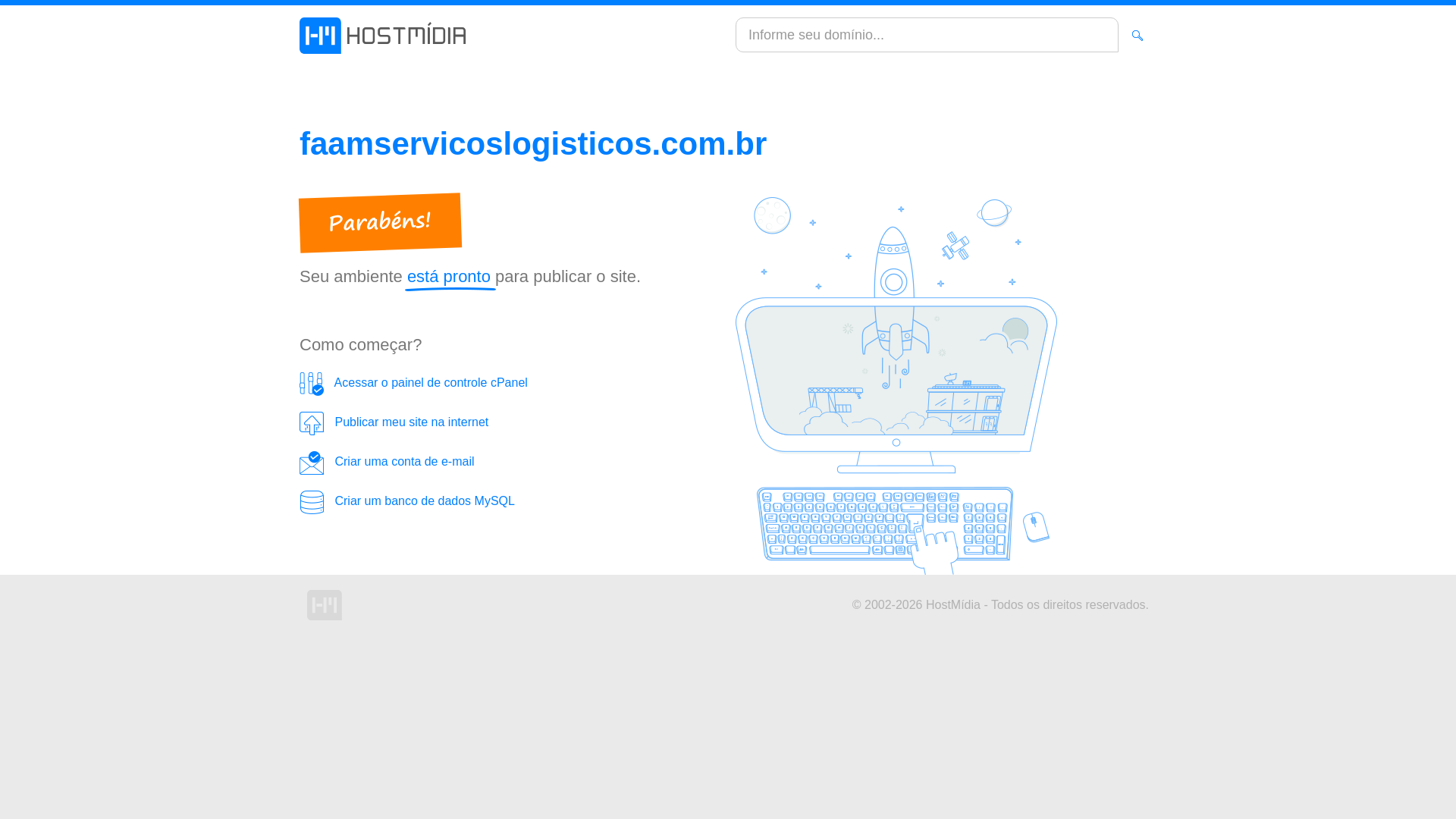 website screenshot of https://faamservicoslogisticos.com.br
