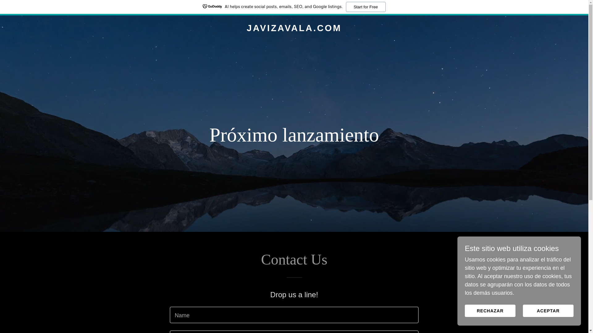 website screenshot of https://javizavala.com/